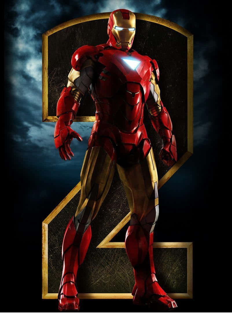 Iron Man2 Armored Hero Pose Background