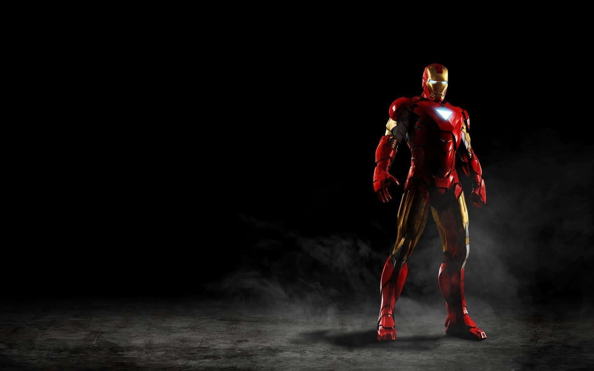 Iron Man2 Armored Hero Stance Background