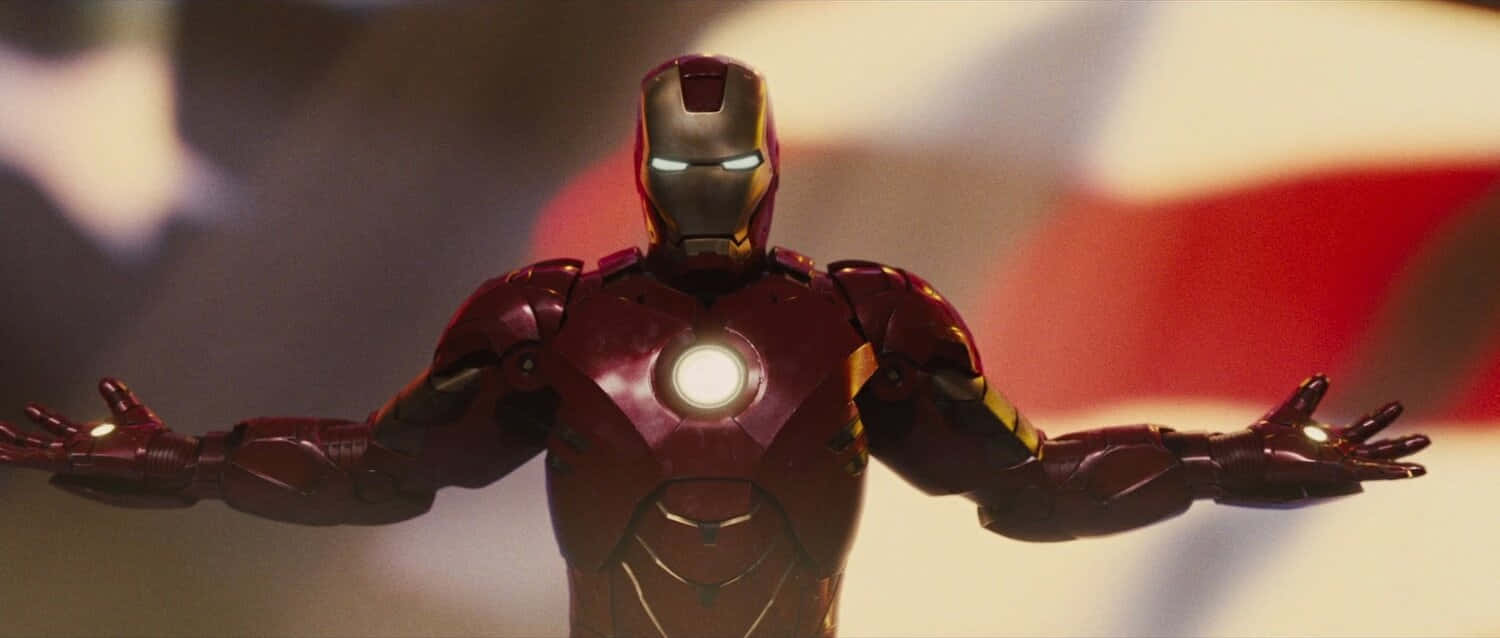 Iron Man2 Armored Hero Stance Background