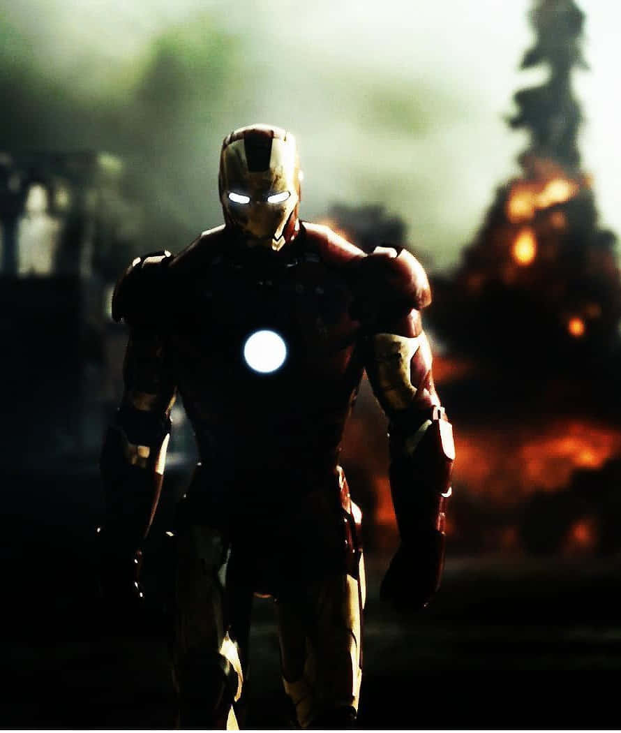 Iron Man2 Armored Hero Stands Strong