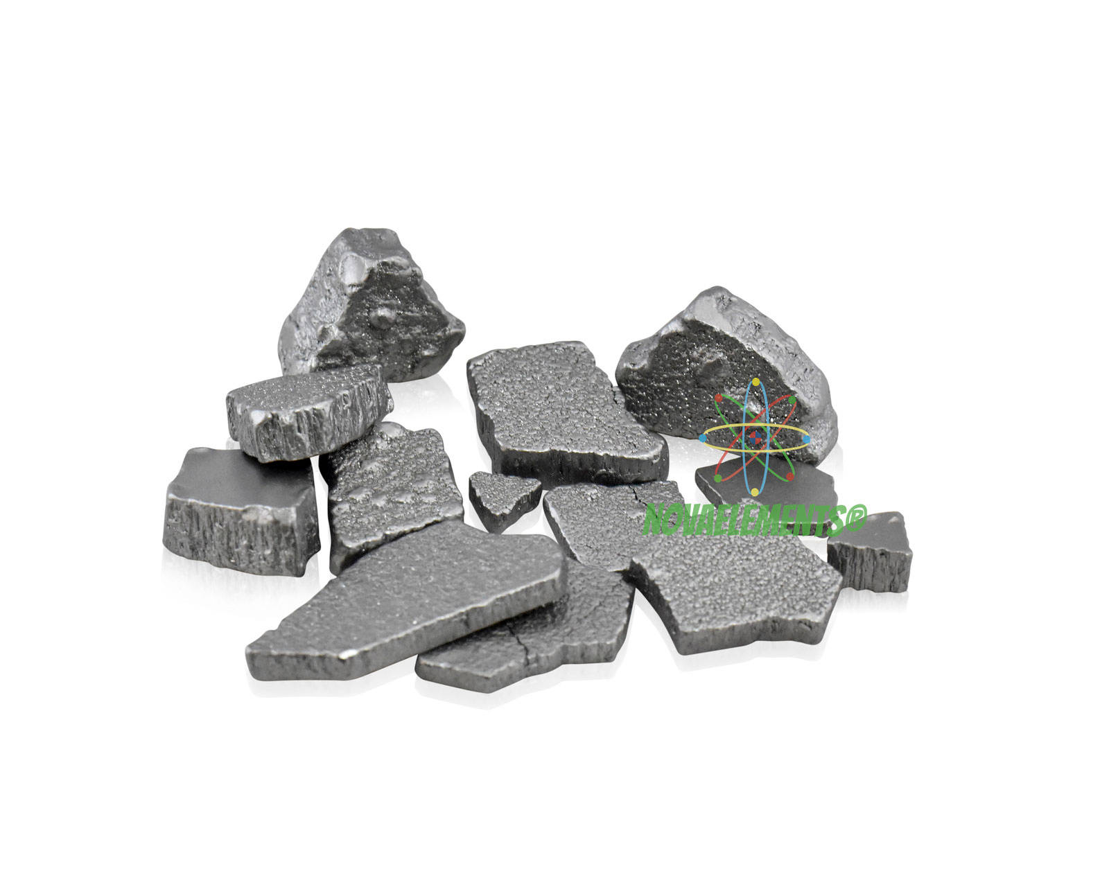 Iron Metal Samples On White Background Background