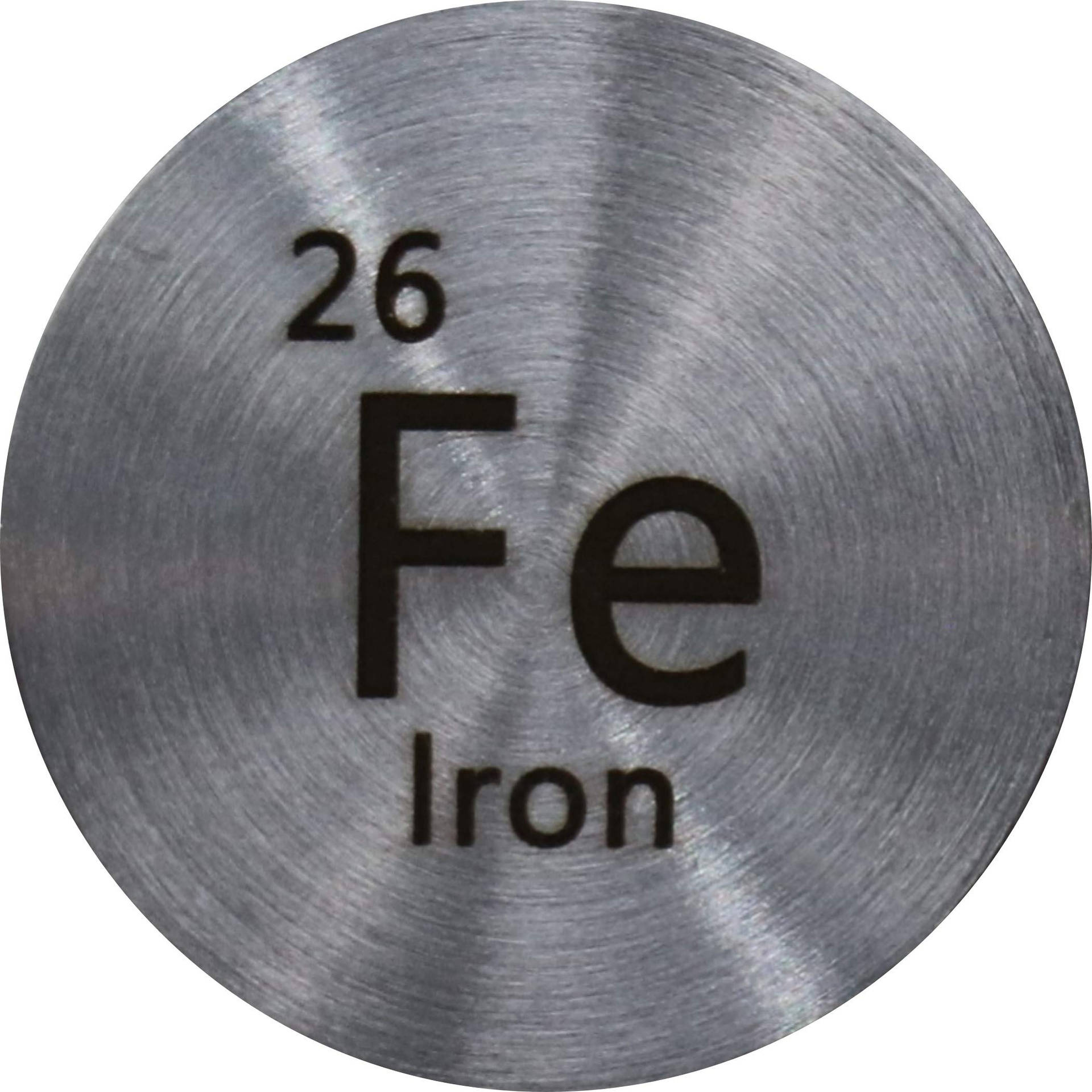 Iron Sample With Label White Background Background