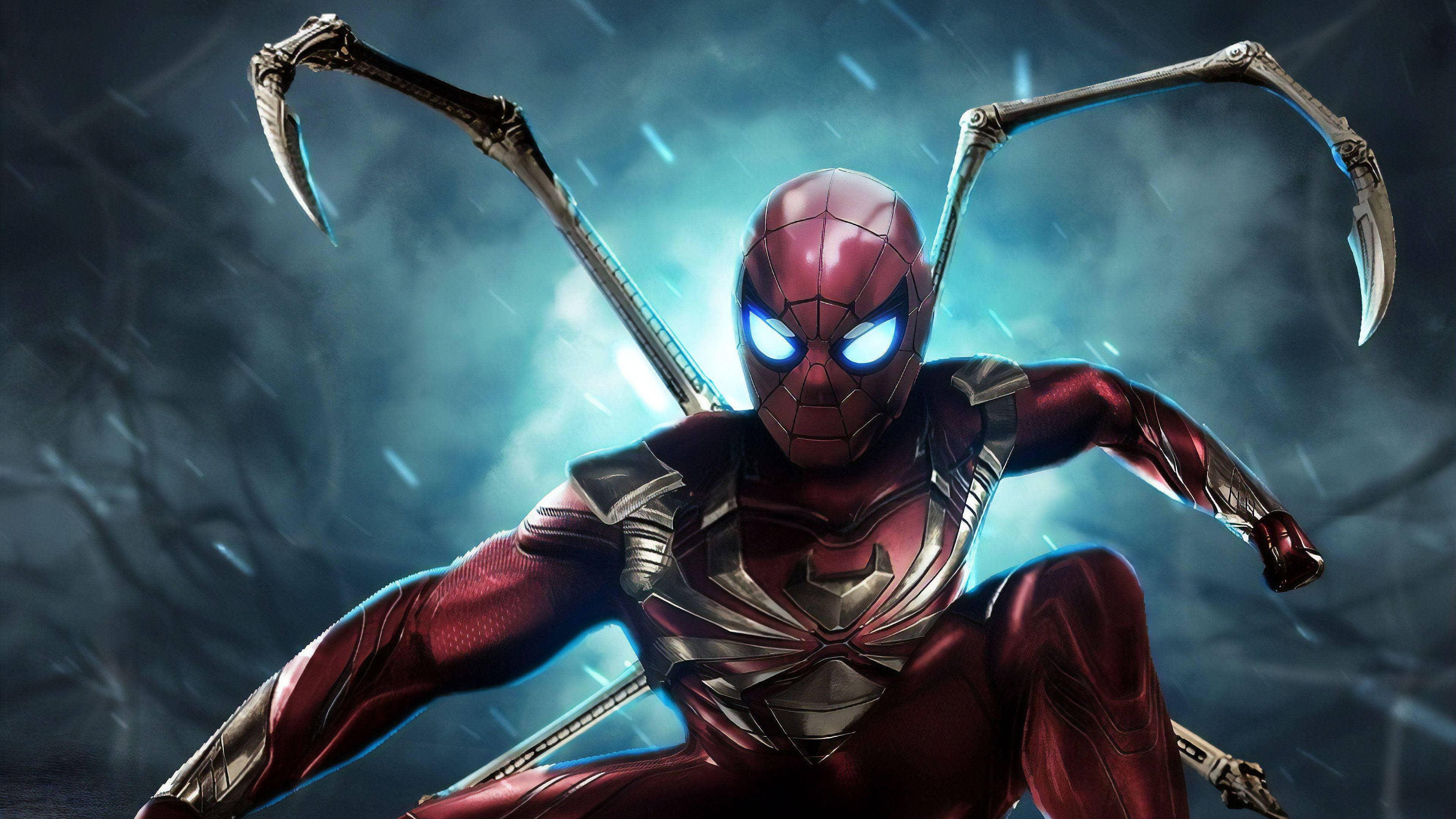 Iron Spider Claws Spiderman Background