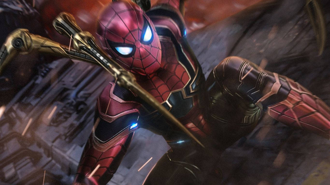 Iron Spiderman 1366x768