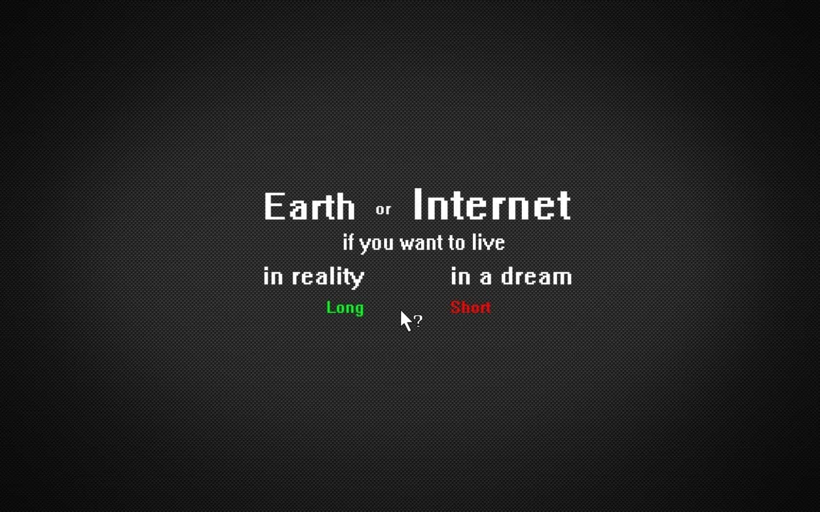 Ironic Comparison Of Earth And Internet Background