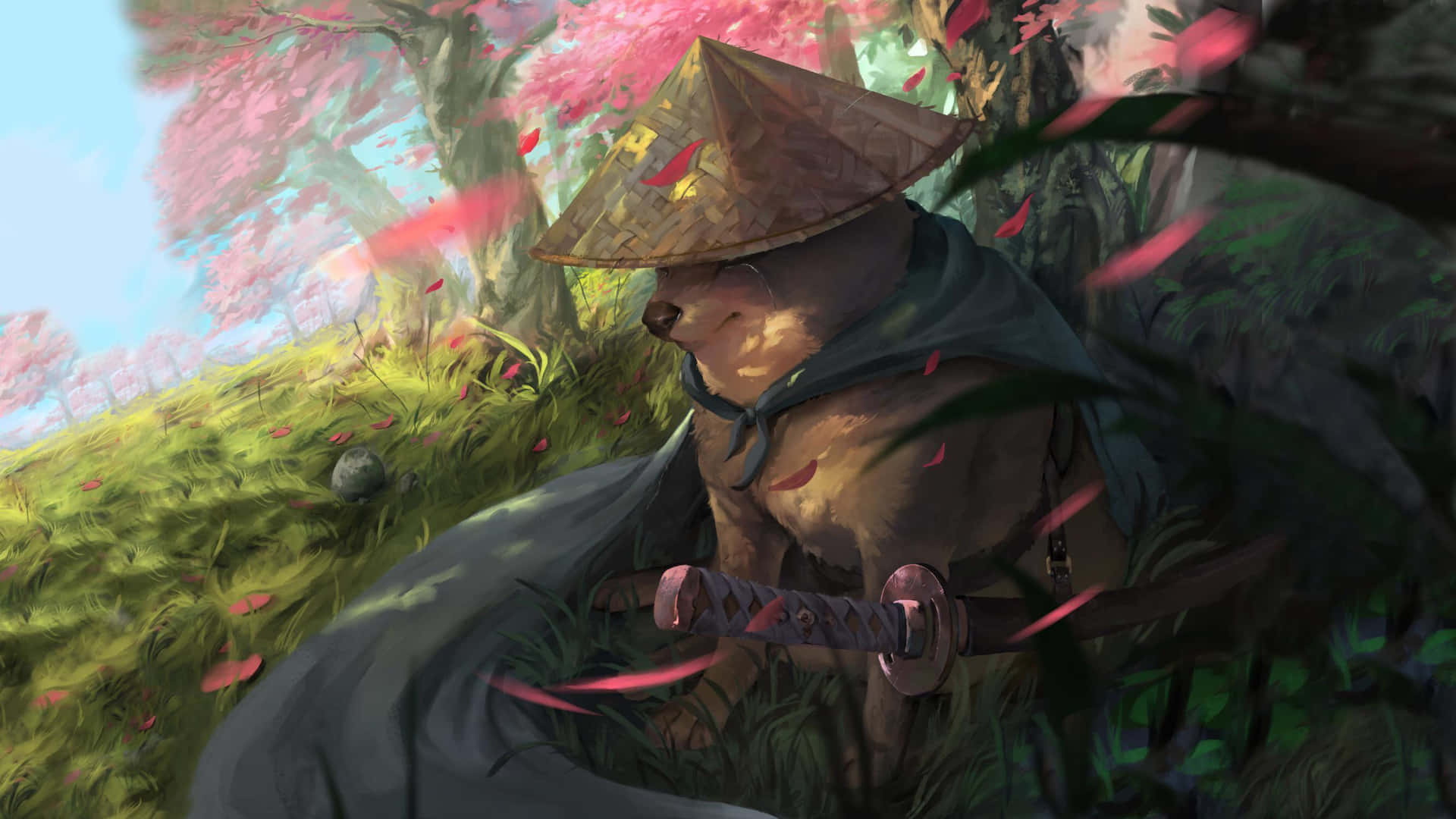 Ironic Image Of A Warrior Dog Background