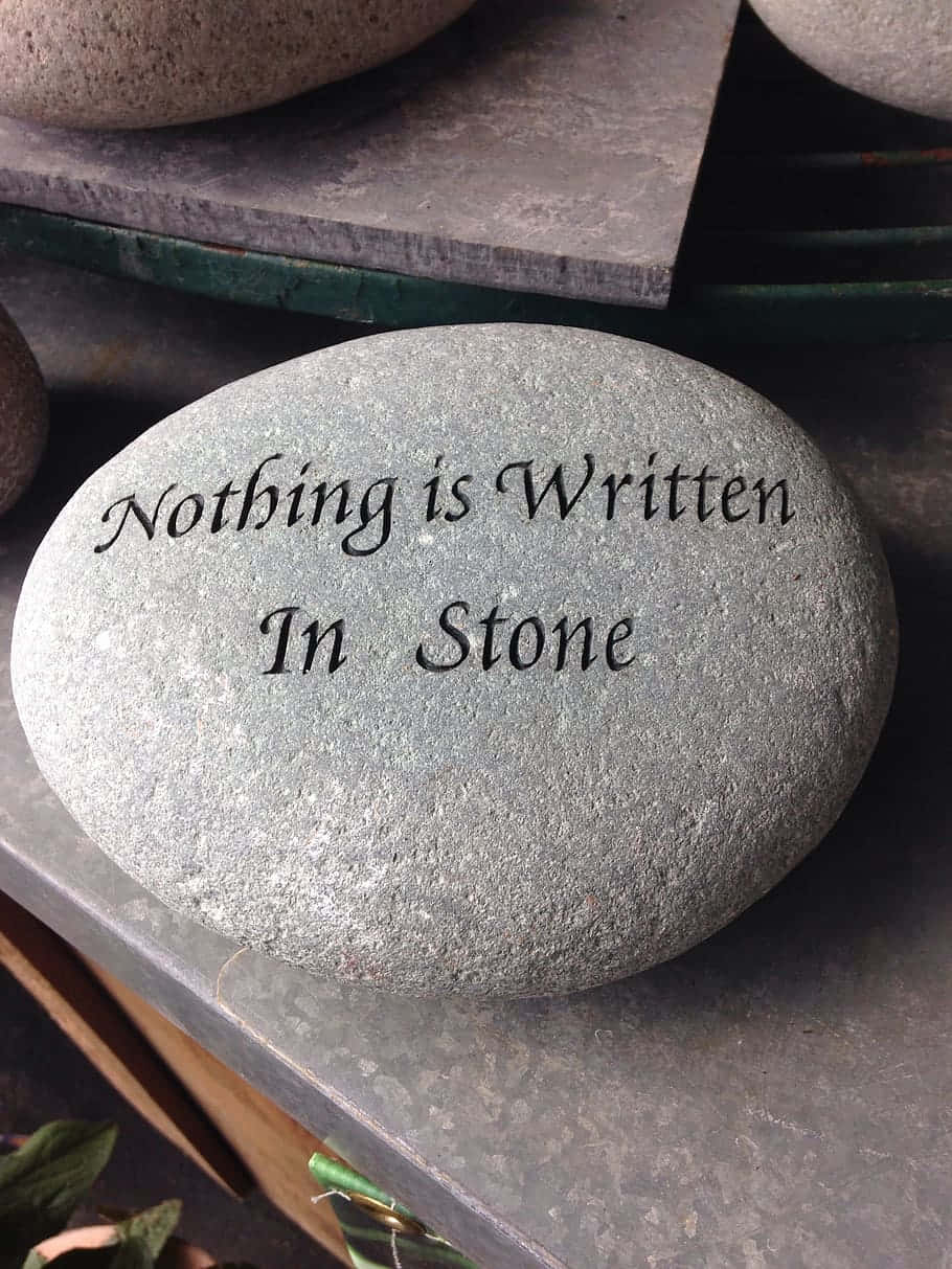 Ironic Written Statement In A Stone Background