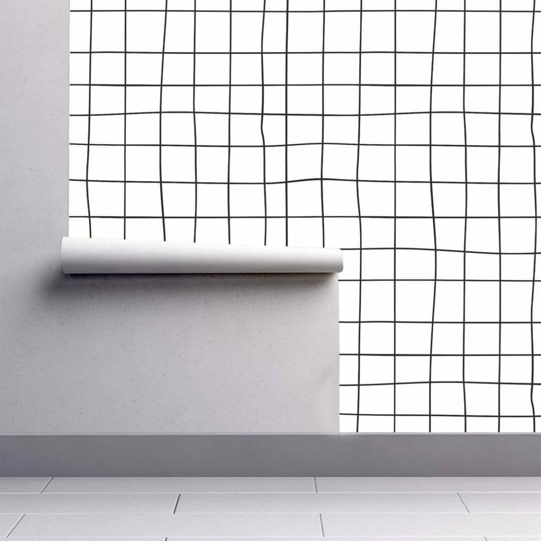 Irregular White Grid Aesthetic Background