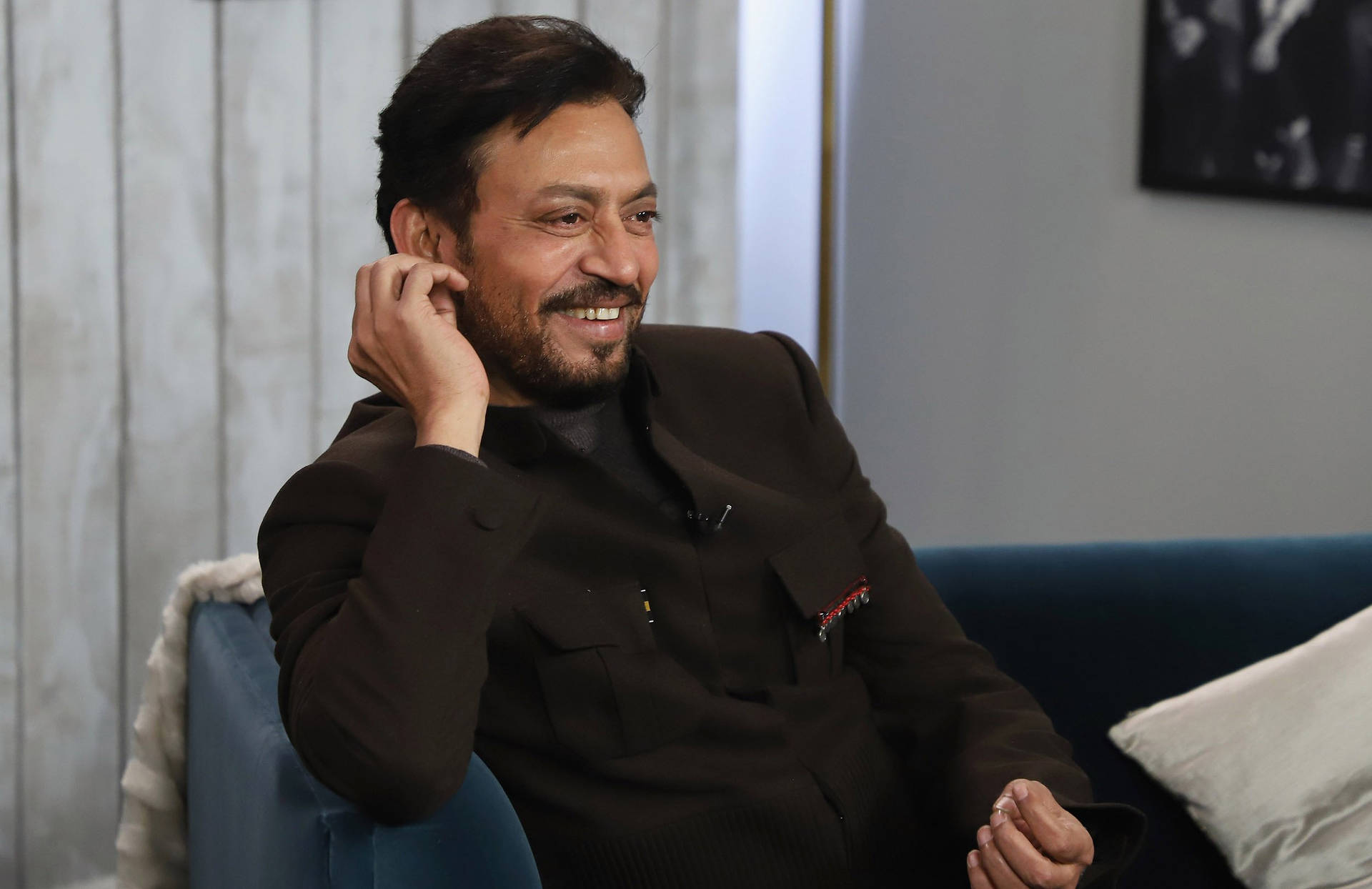 Irrfan Khan Smiling Background