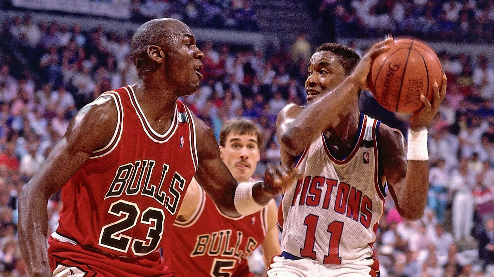Isiah Thomas And Michael Jordan 1989 Nba Playoffs