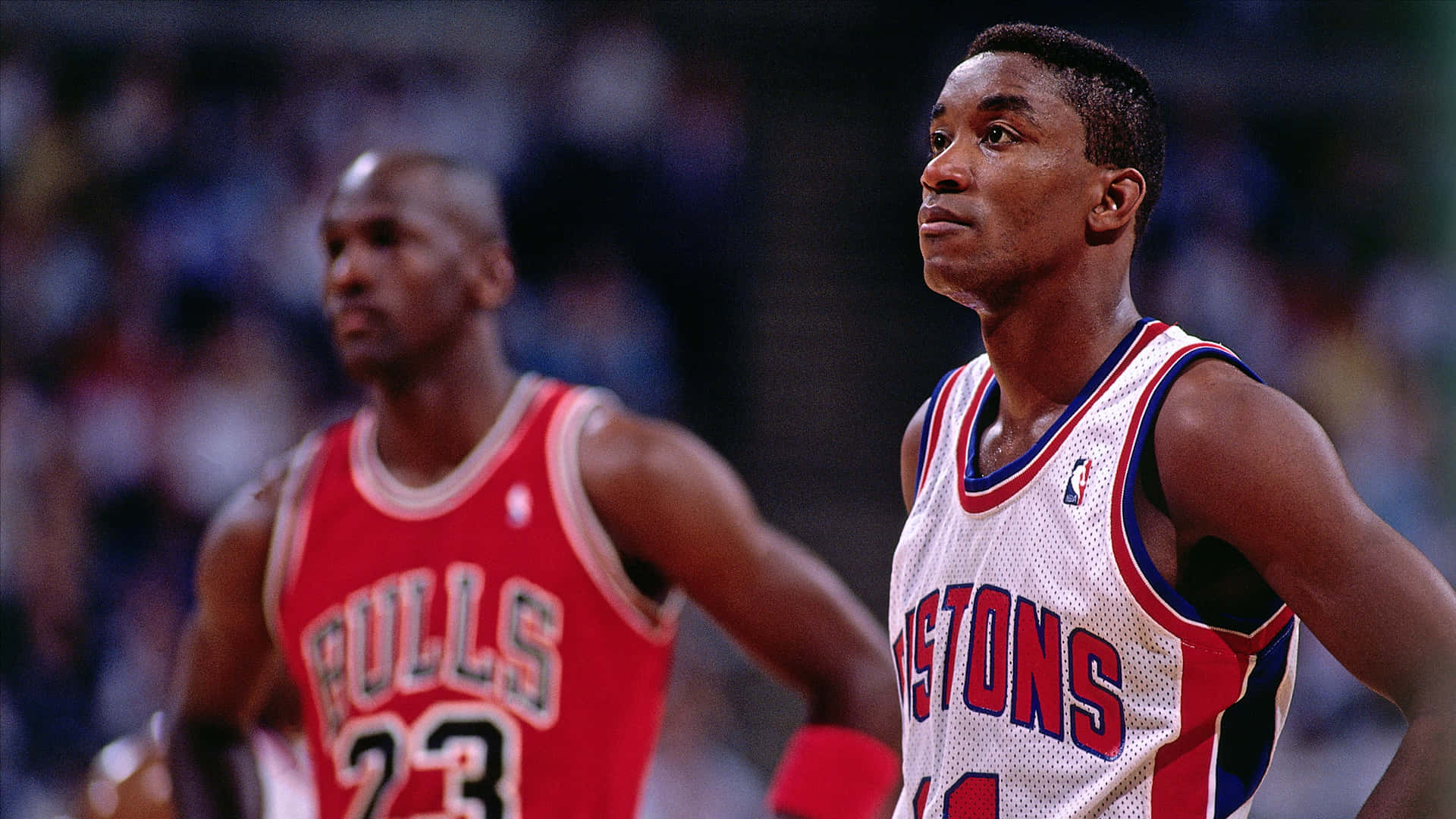 Isiah Thomas And Michael Jordan Background