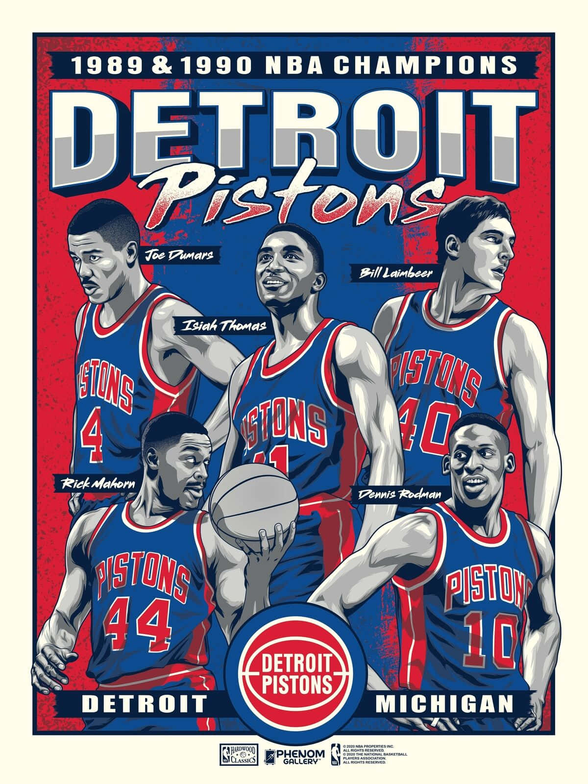 Isiah Thomas Detroit Pistons Players Poster Background