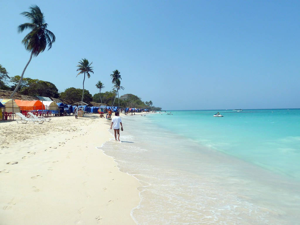 Isla Baru Beach Near Cartagena Background