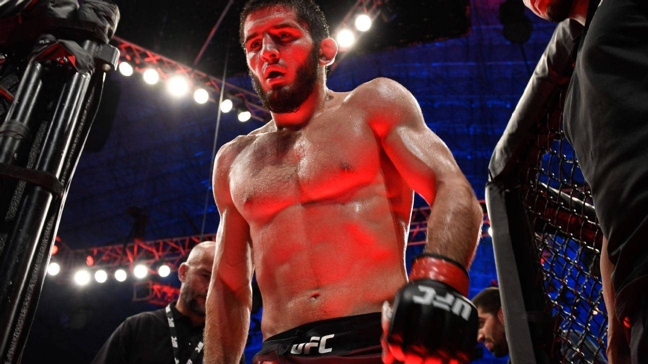 Islam Makhachev Exits The Octagon Background