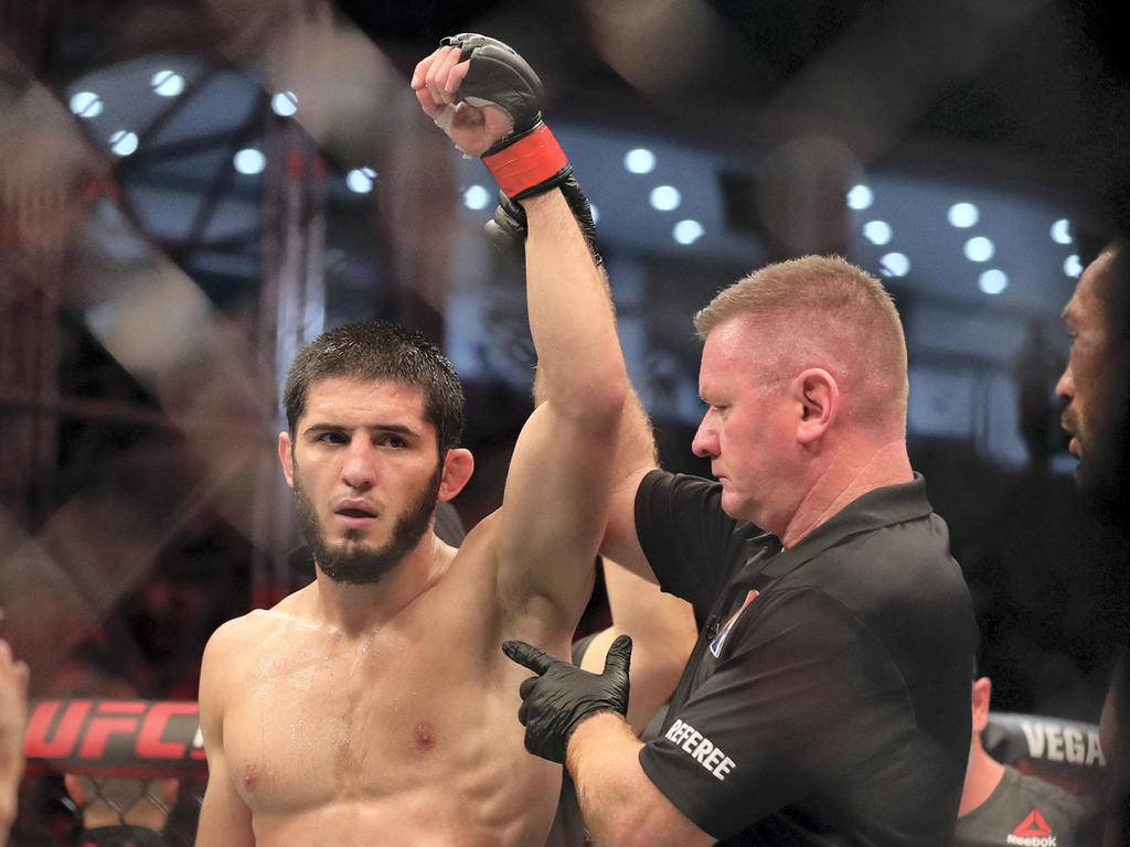 Islam Makhachev Hand Raise