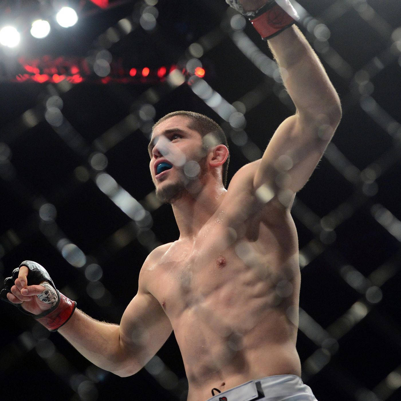 Islam Makhachev Ringside Shot Background