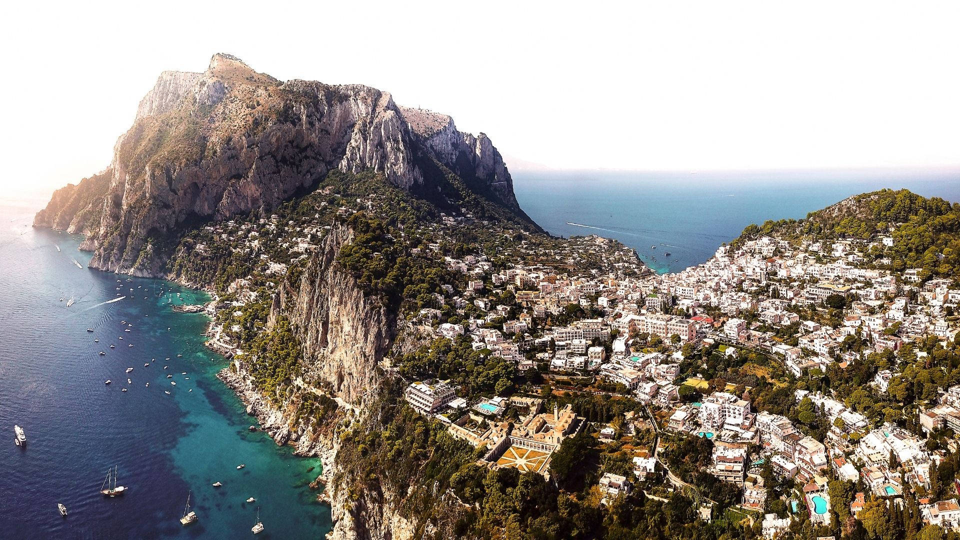 Island Of Capri Amalfi Coast Background