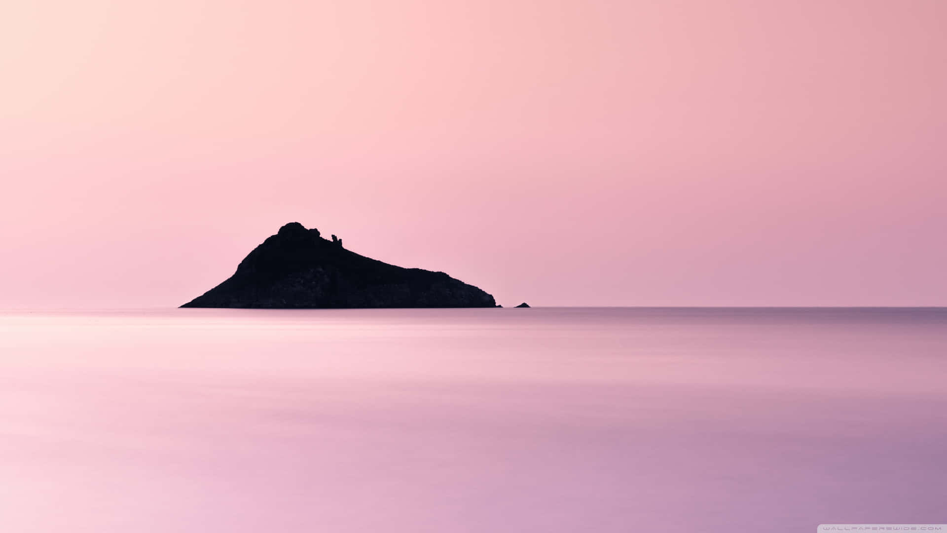 Island Twilight Sky Desktop Pink Aesthetic