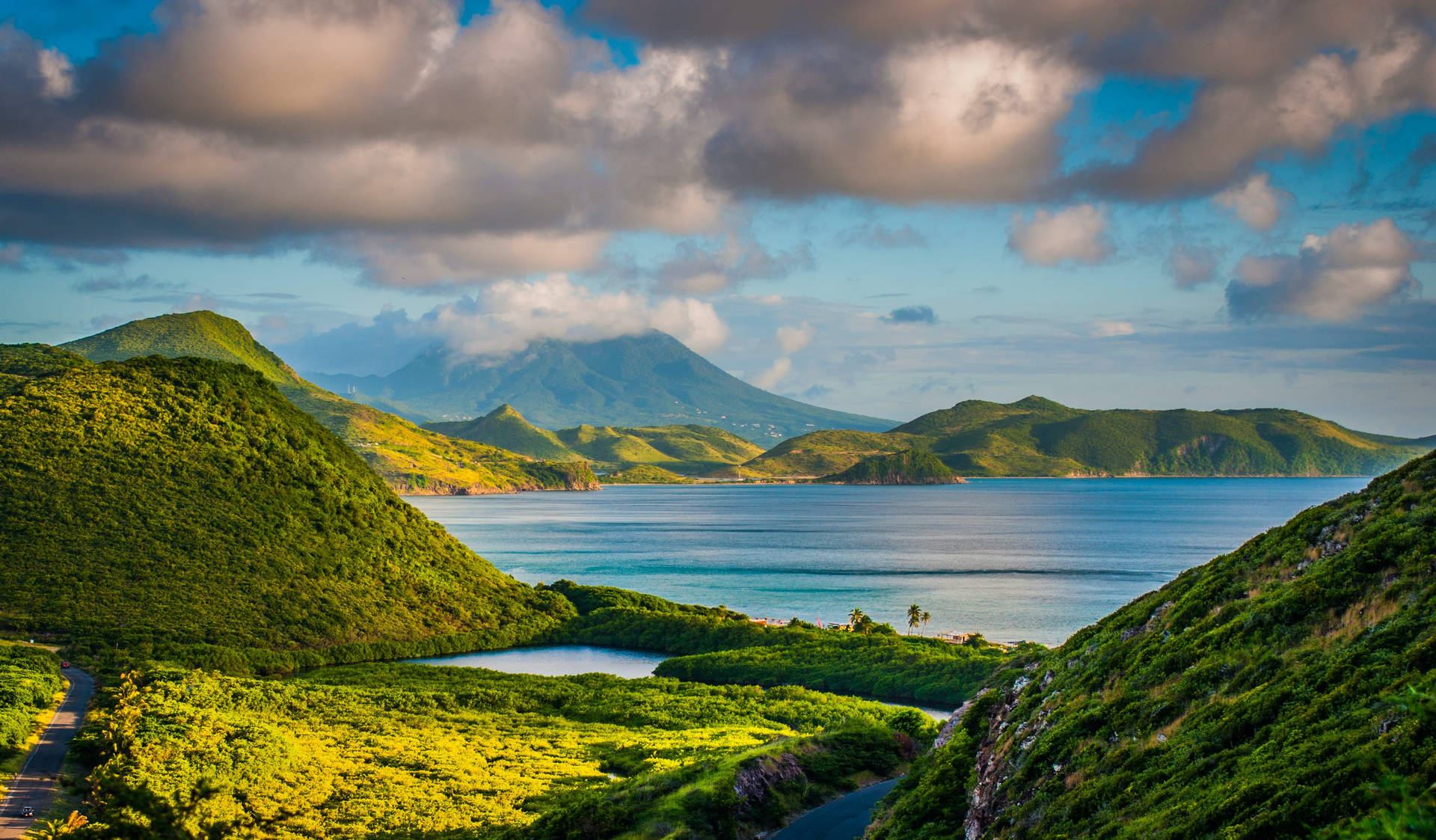 Islands And Dark Clouds St Kitts And Nevis