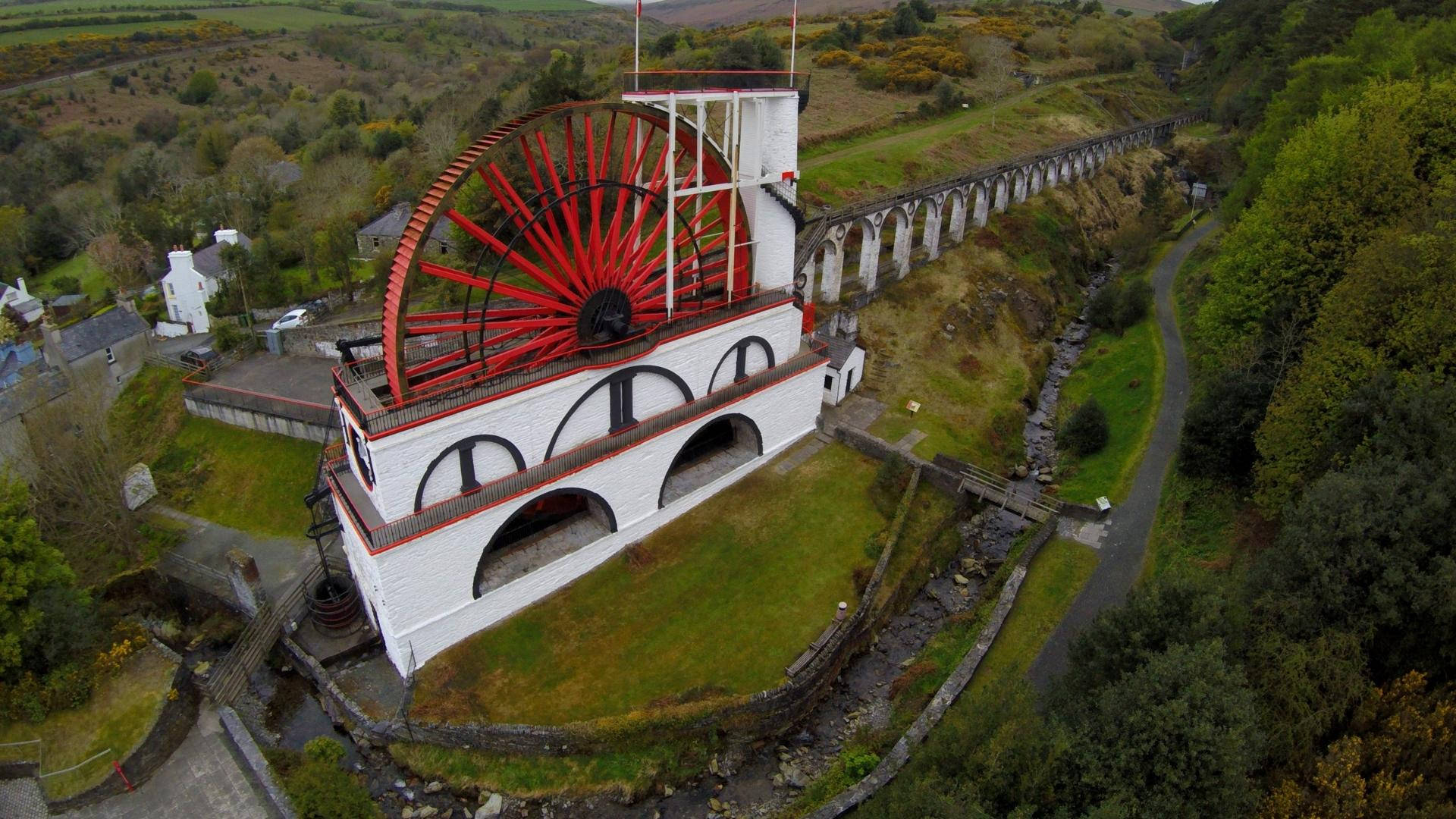 Isle Of Mann Great Laxey Wheel Background