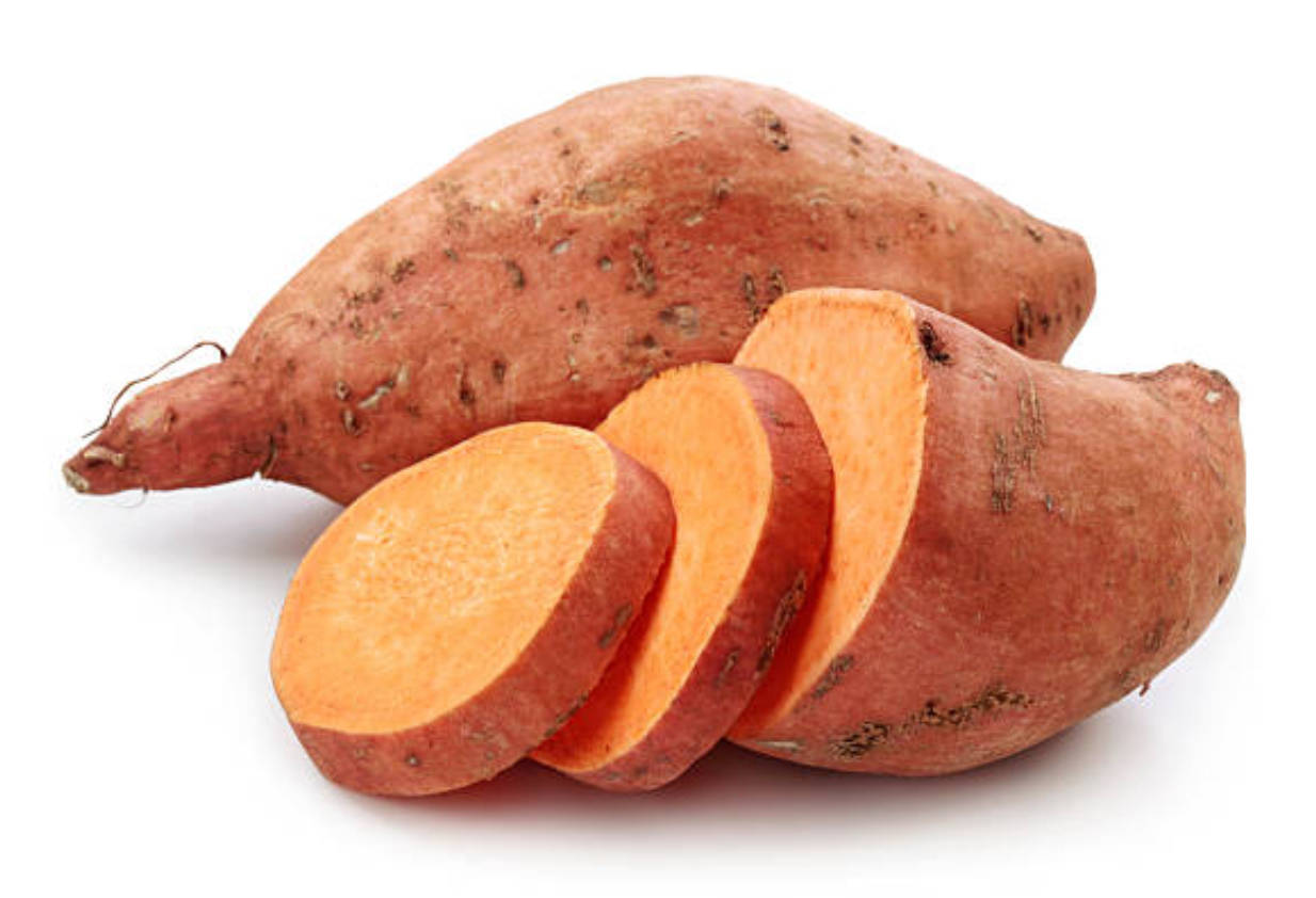 Isolated Sweet Potato Background