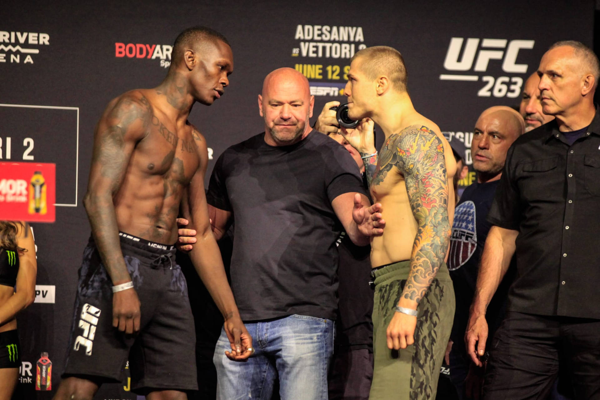 Israel Adesanya And Marvin Vettori Background