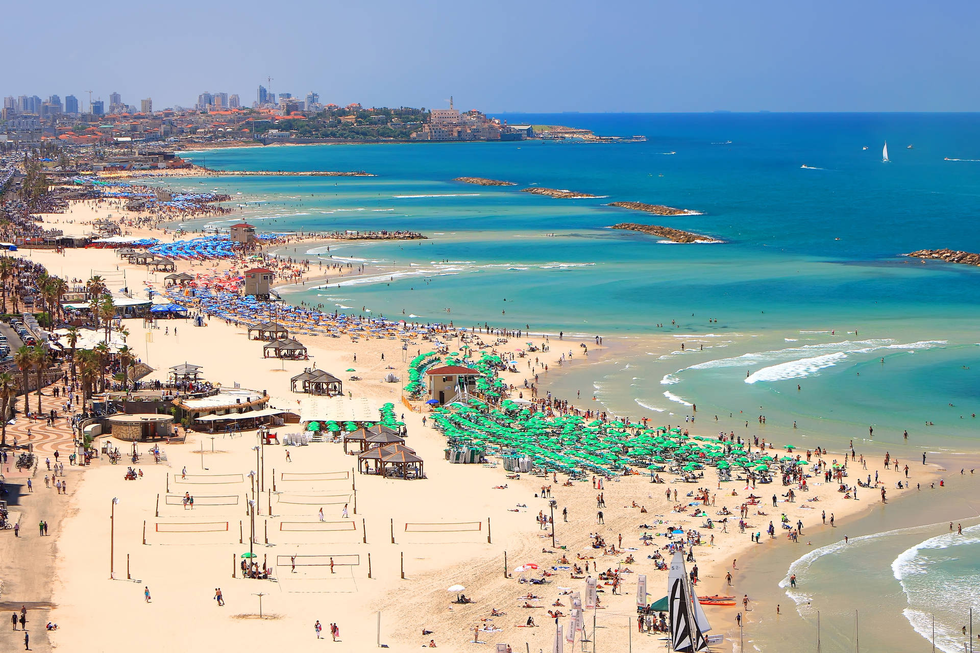 Israel Aerial Beach Background