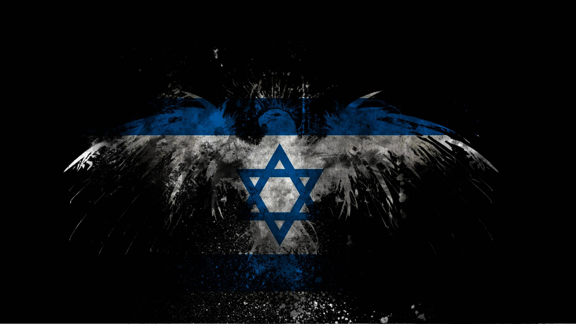 Israel Flag Eagle Symbol Background