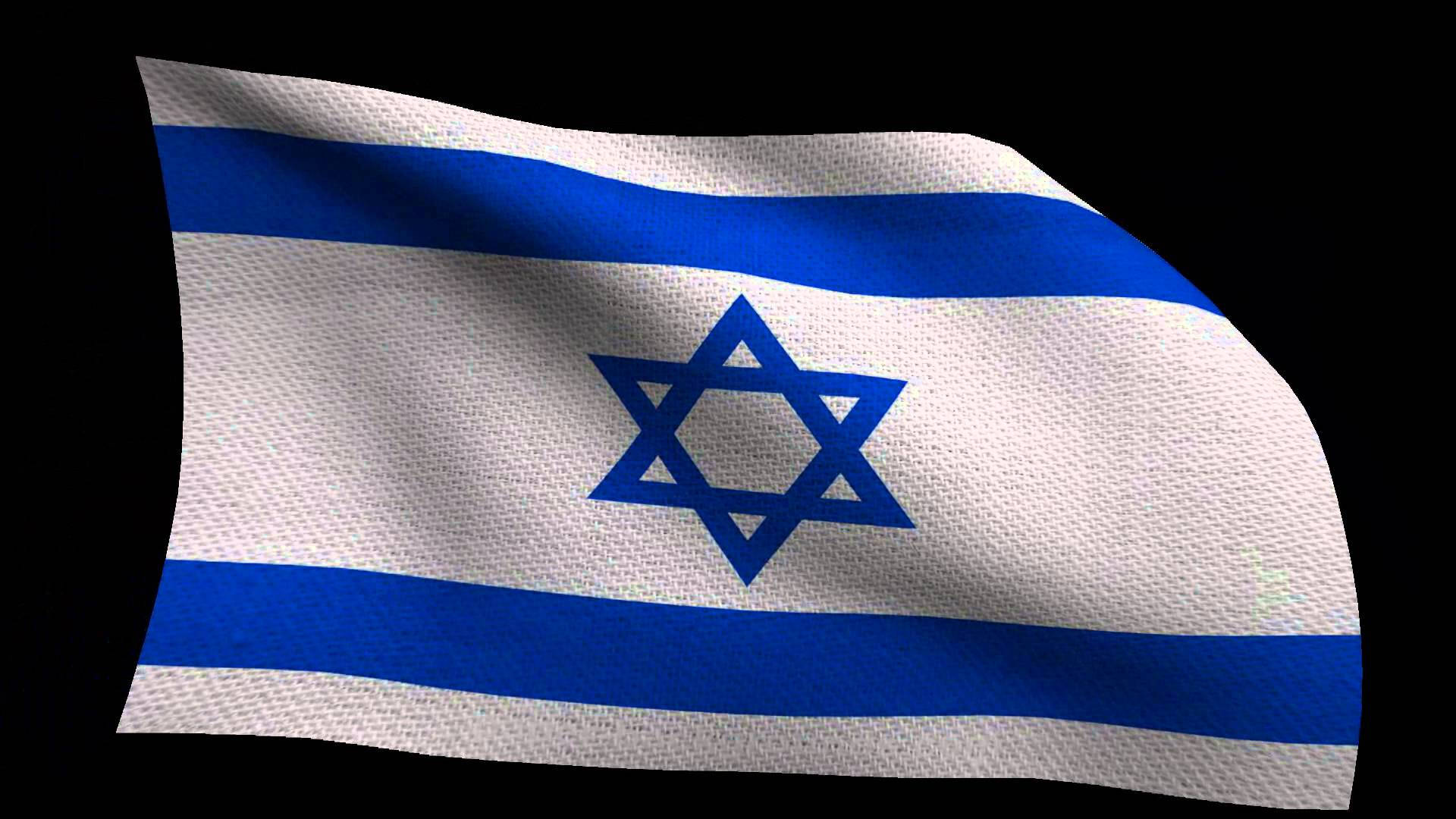Israel Flag On Canvas Background