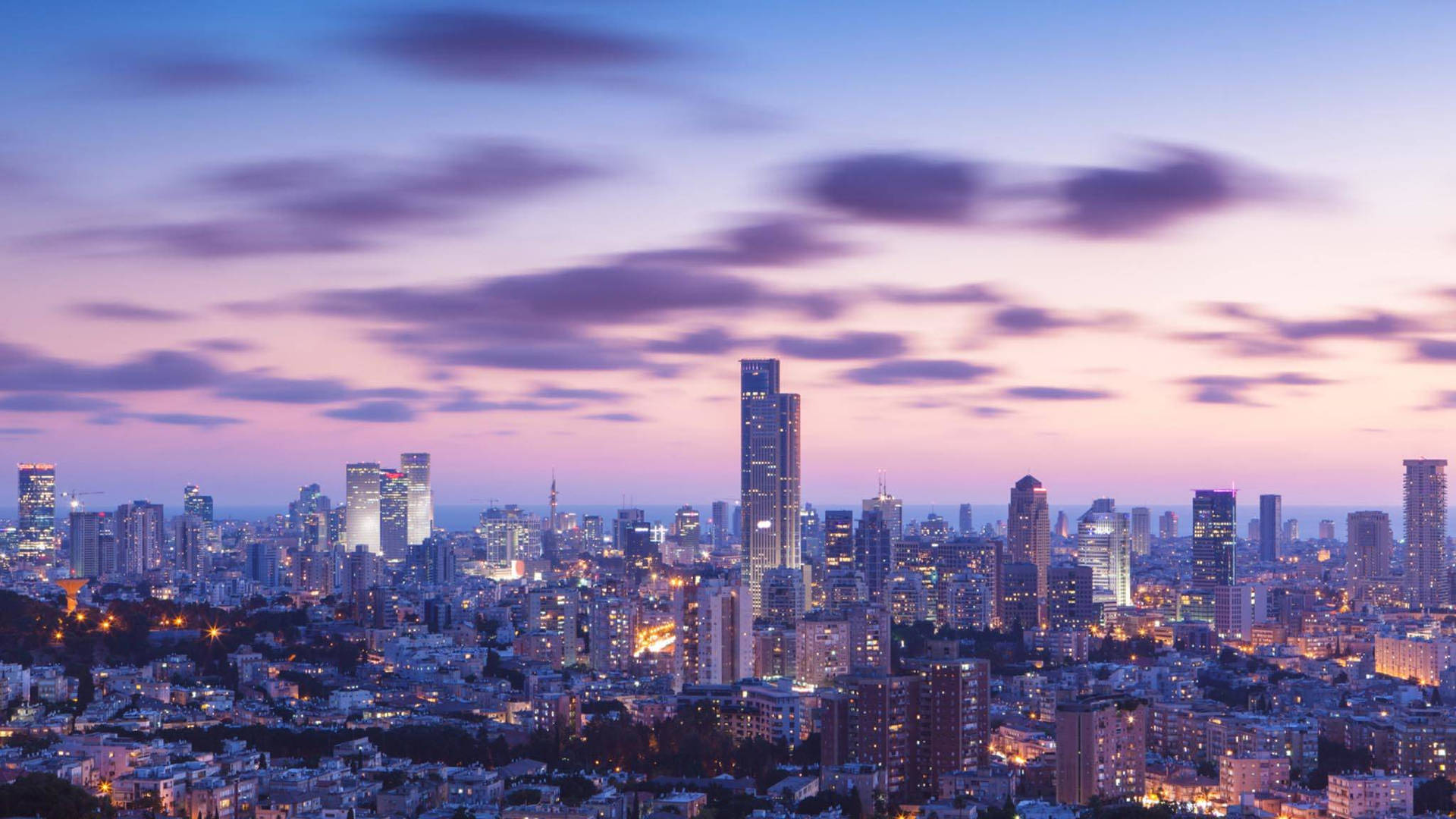 Israel Tel Aviv Skyline Background