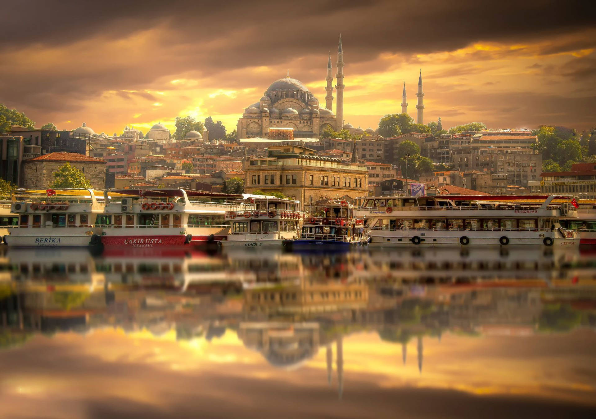 Istanbul And Its Ethereal Beauty Background