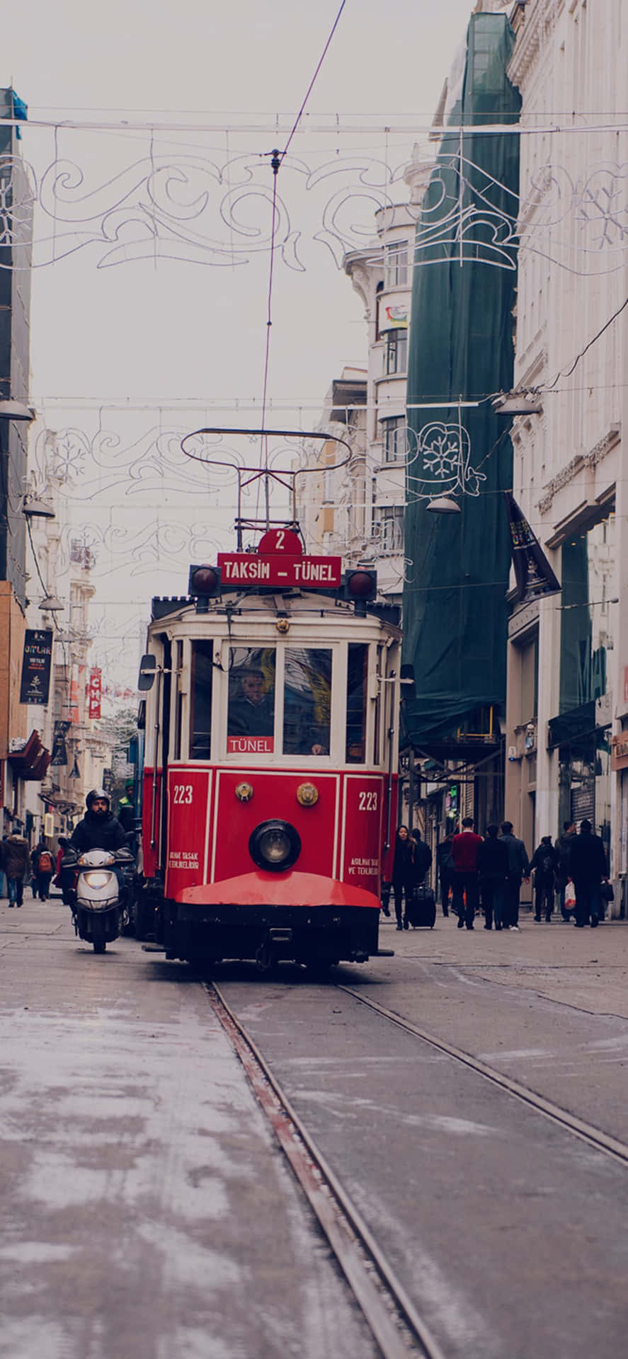 Istanbul Turkey Tram Travel Phone Background