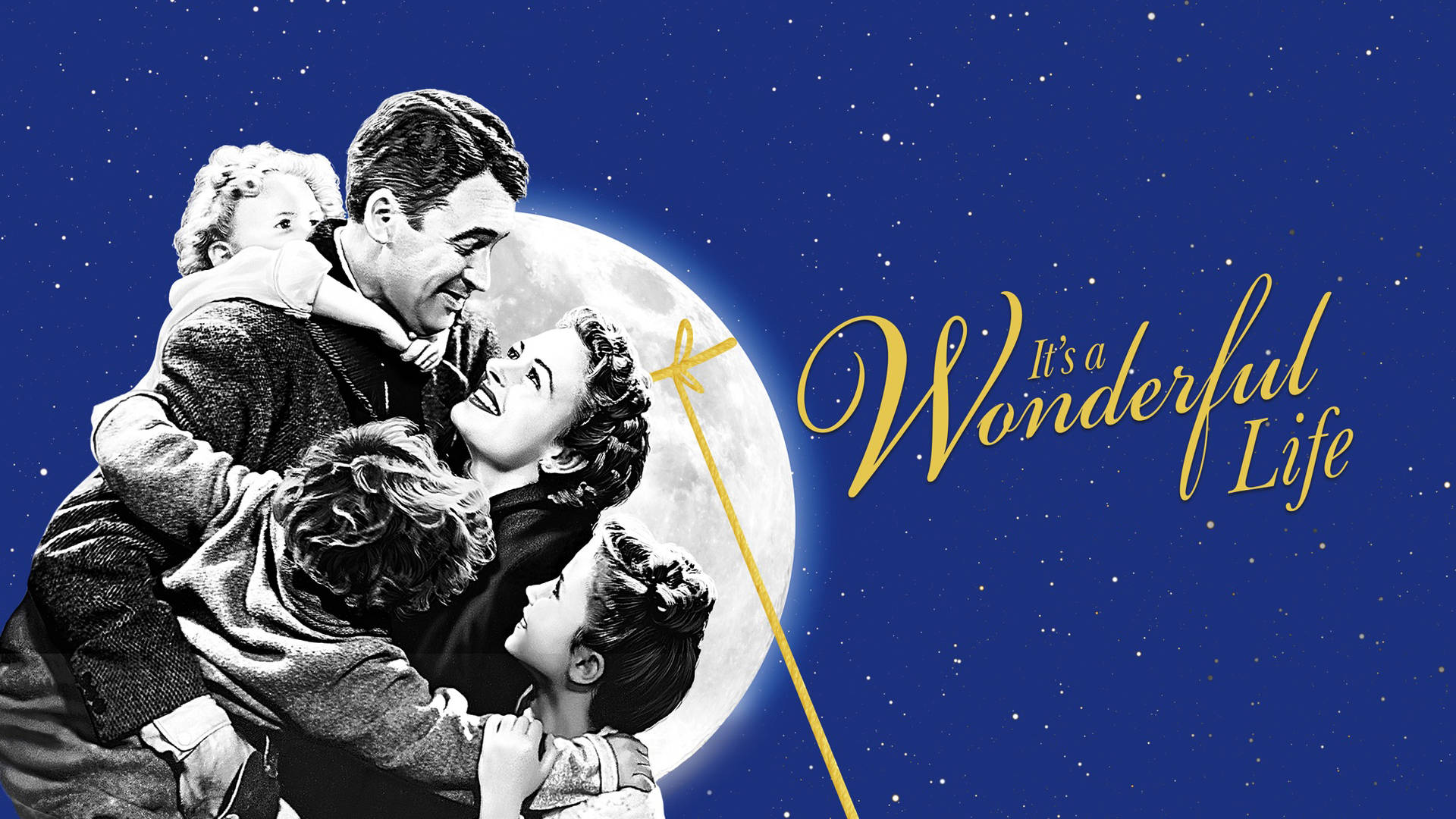 It's A Wonderful Life Family Full Moon Background