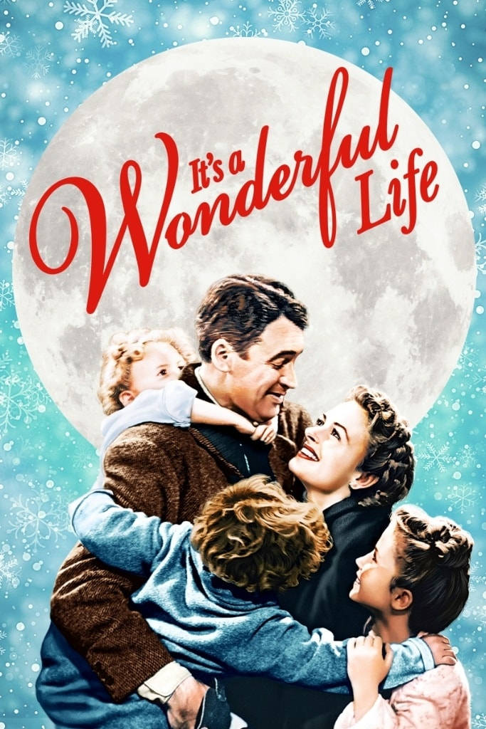 It's A Wonderful Life Retro Movie Poster Background
