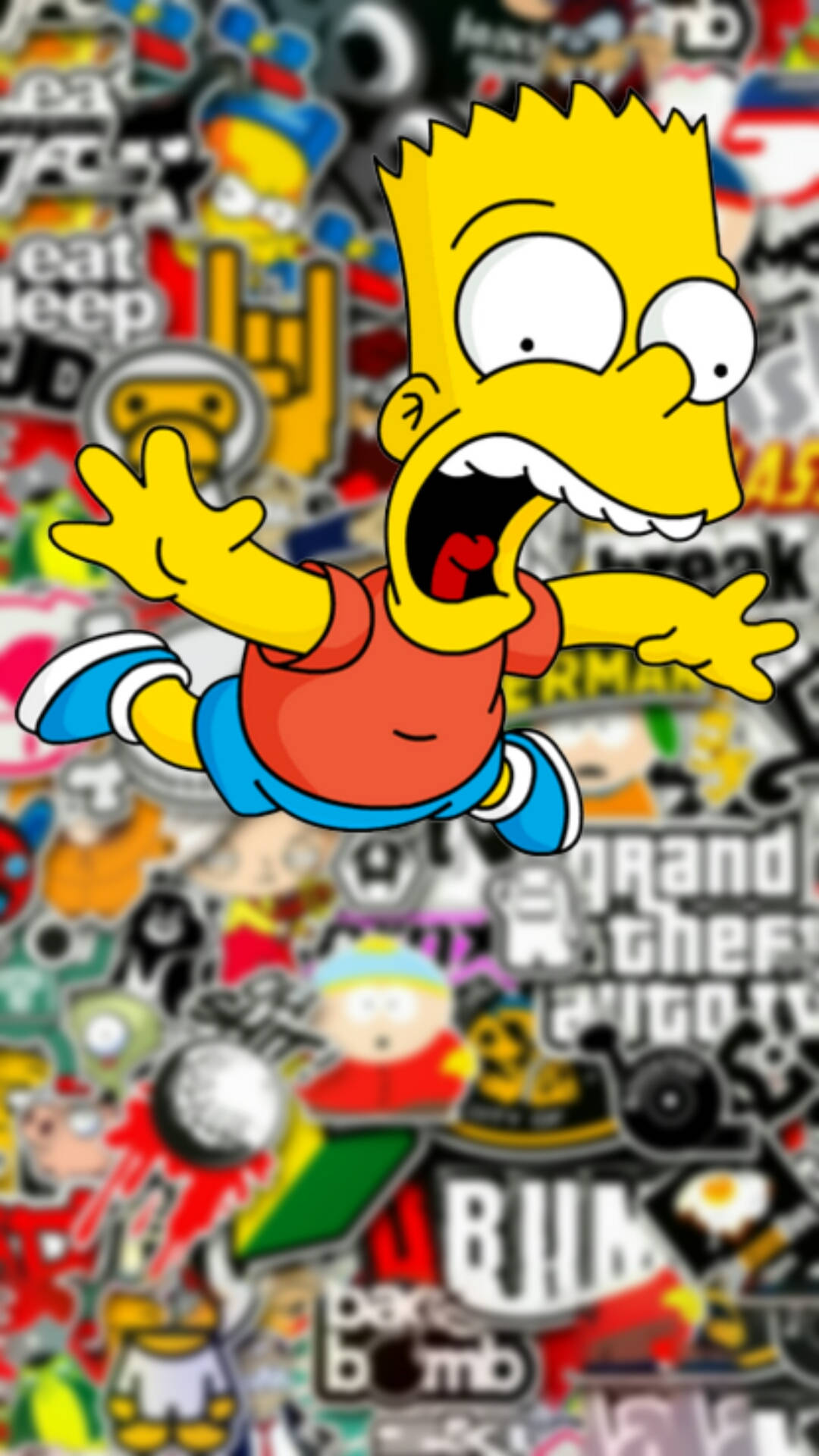 It's Bart Simpson...what's Up? Background
