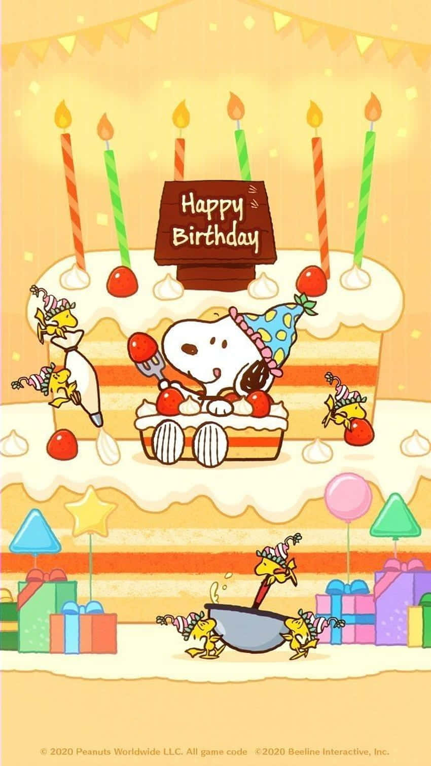 It's His Birthday, Celebrate With Charlie Brown! Background