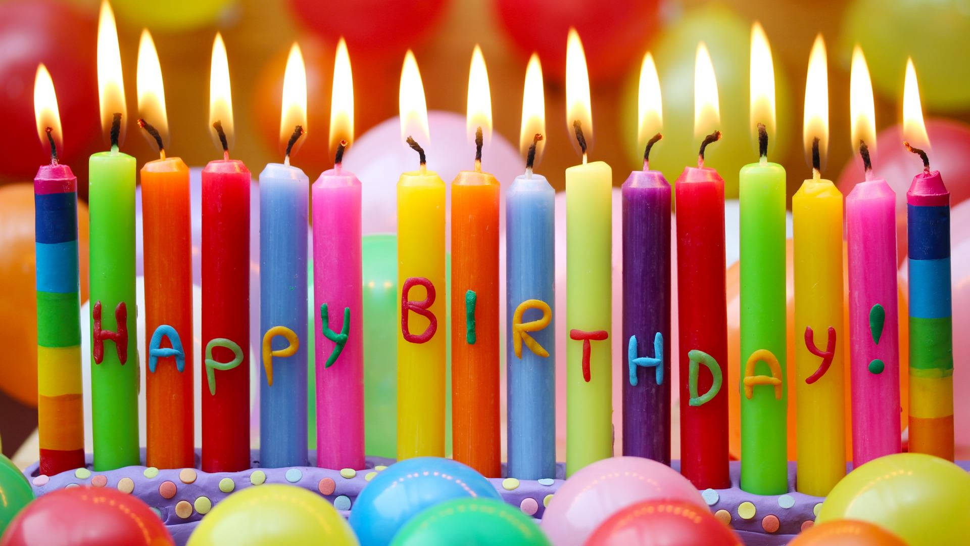 It's My Birthday Colorful Candles Background