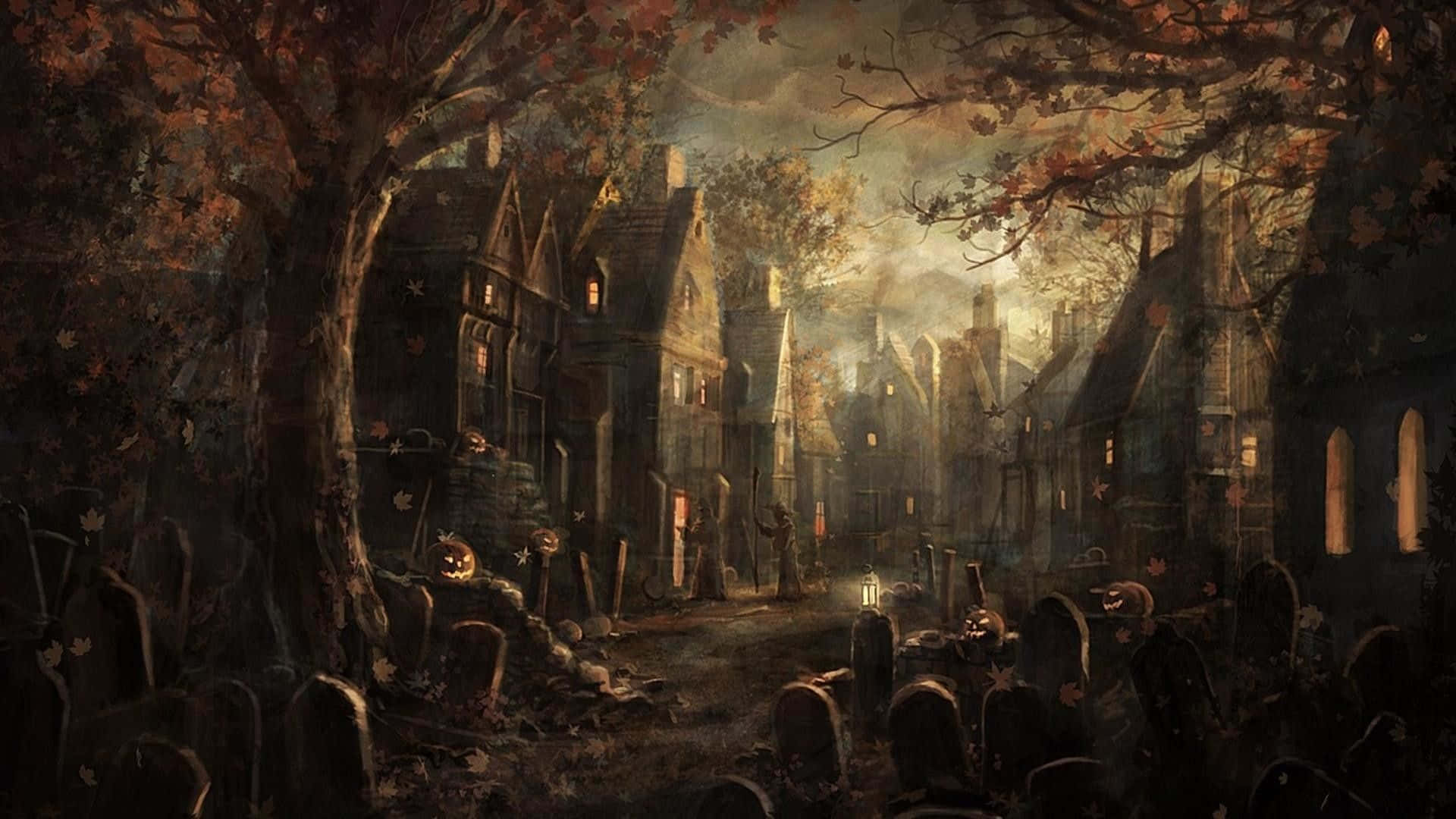 It's Near Halloween And This Spooky Haunted House Is The Perfect Setting. Background