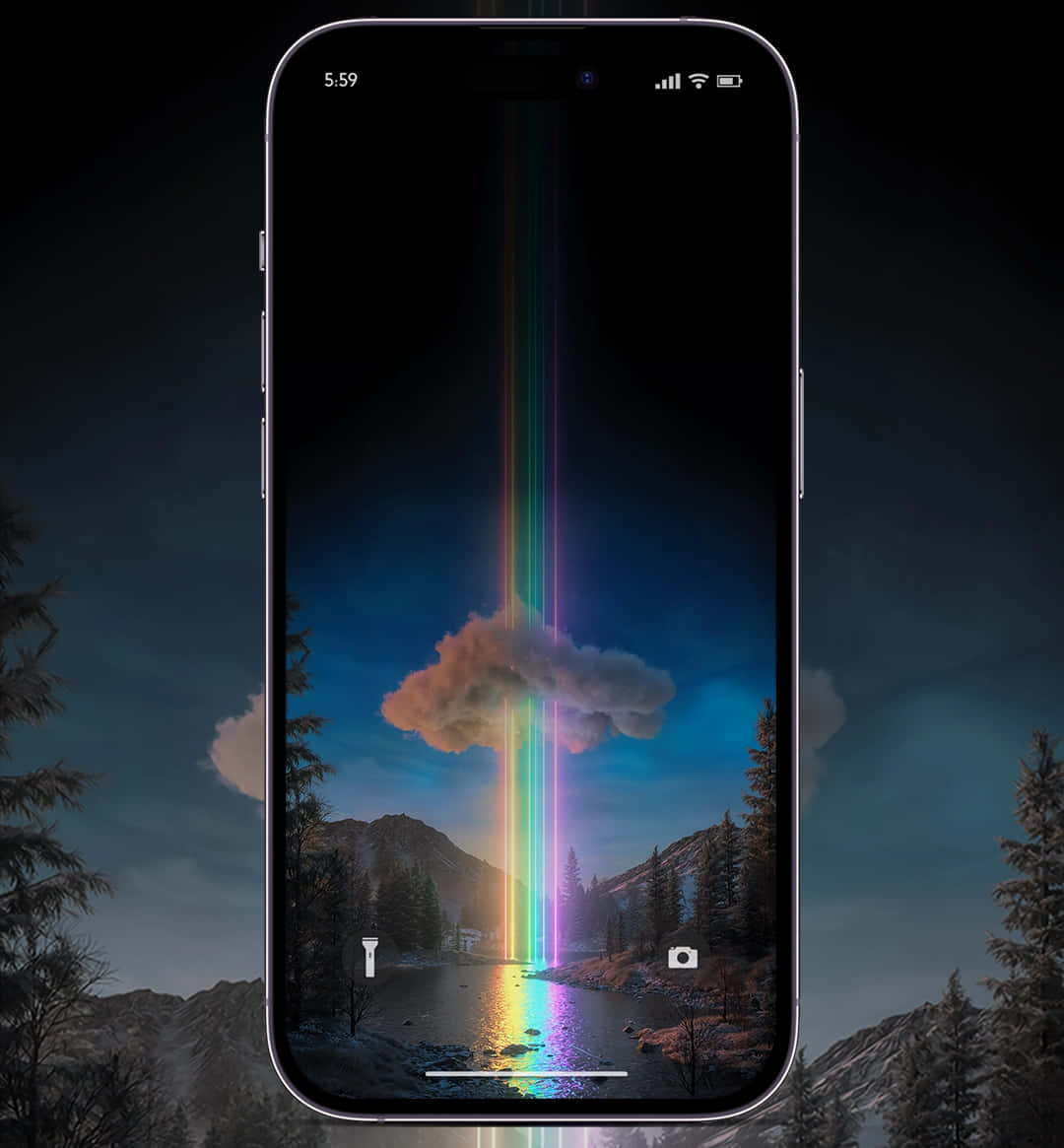 It's Time To Be Inspired With Aesthetic Rainbow’s New Mobile Device! Background