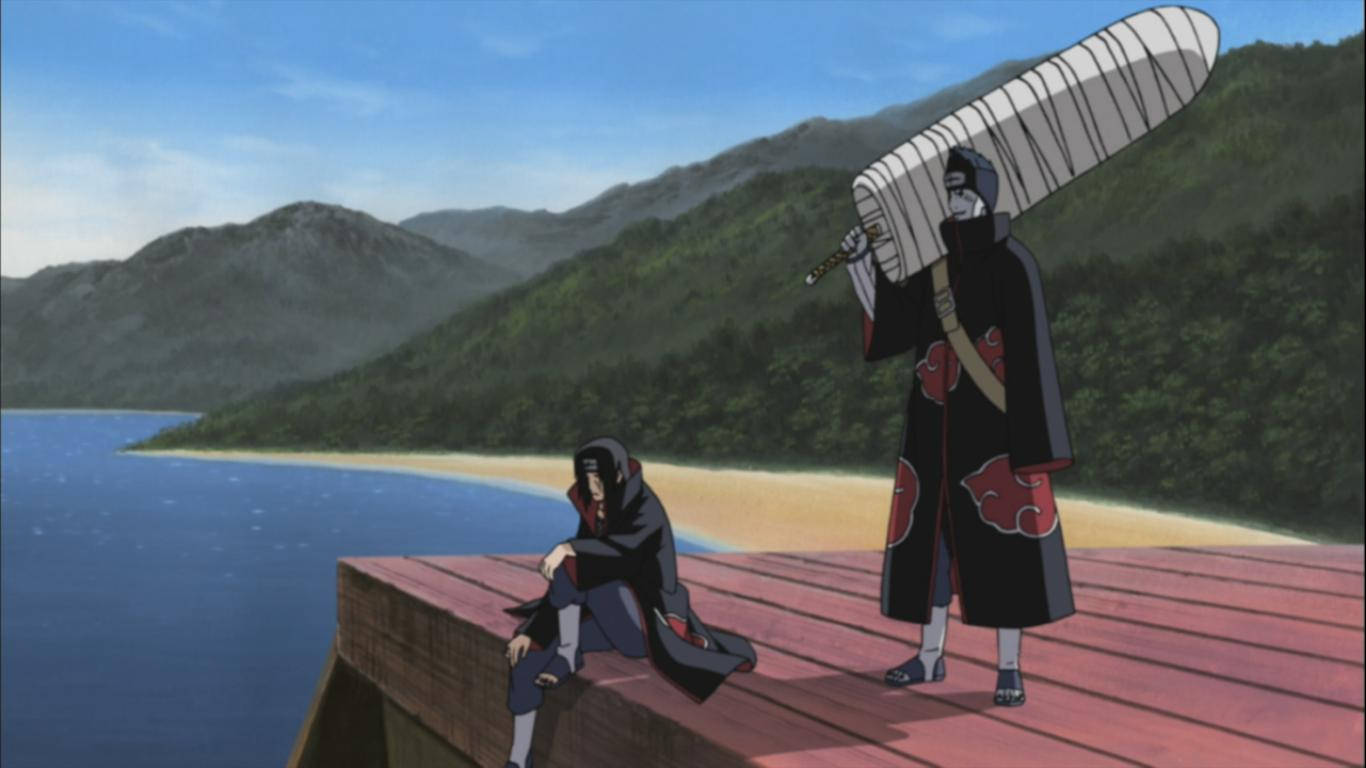 Itachi And Kisame At The Beach Background