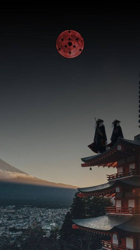 Itachi And Kisame At The Rooftop Background