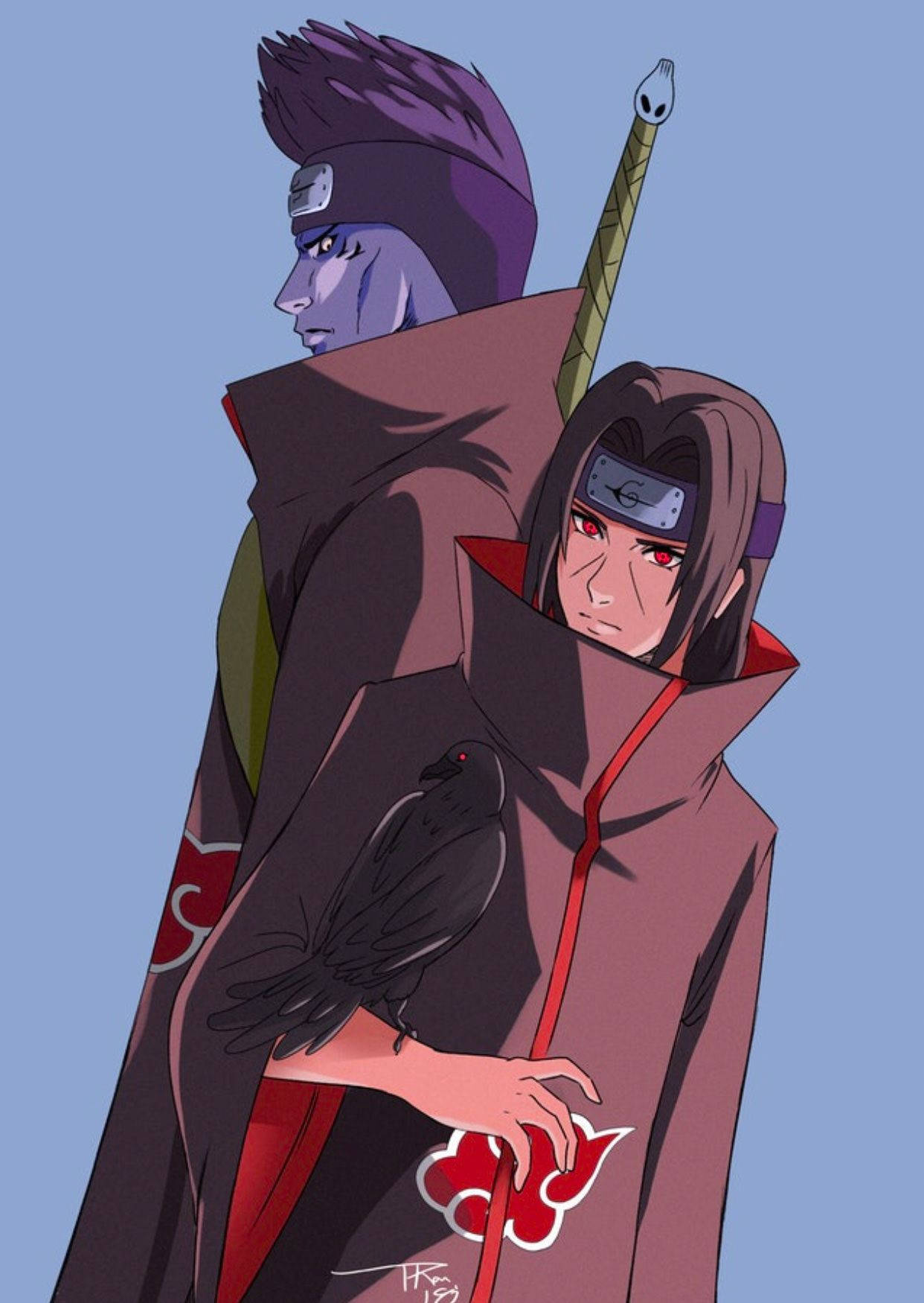 Itachi And Kisame Back To Back Pose Background