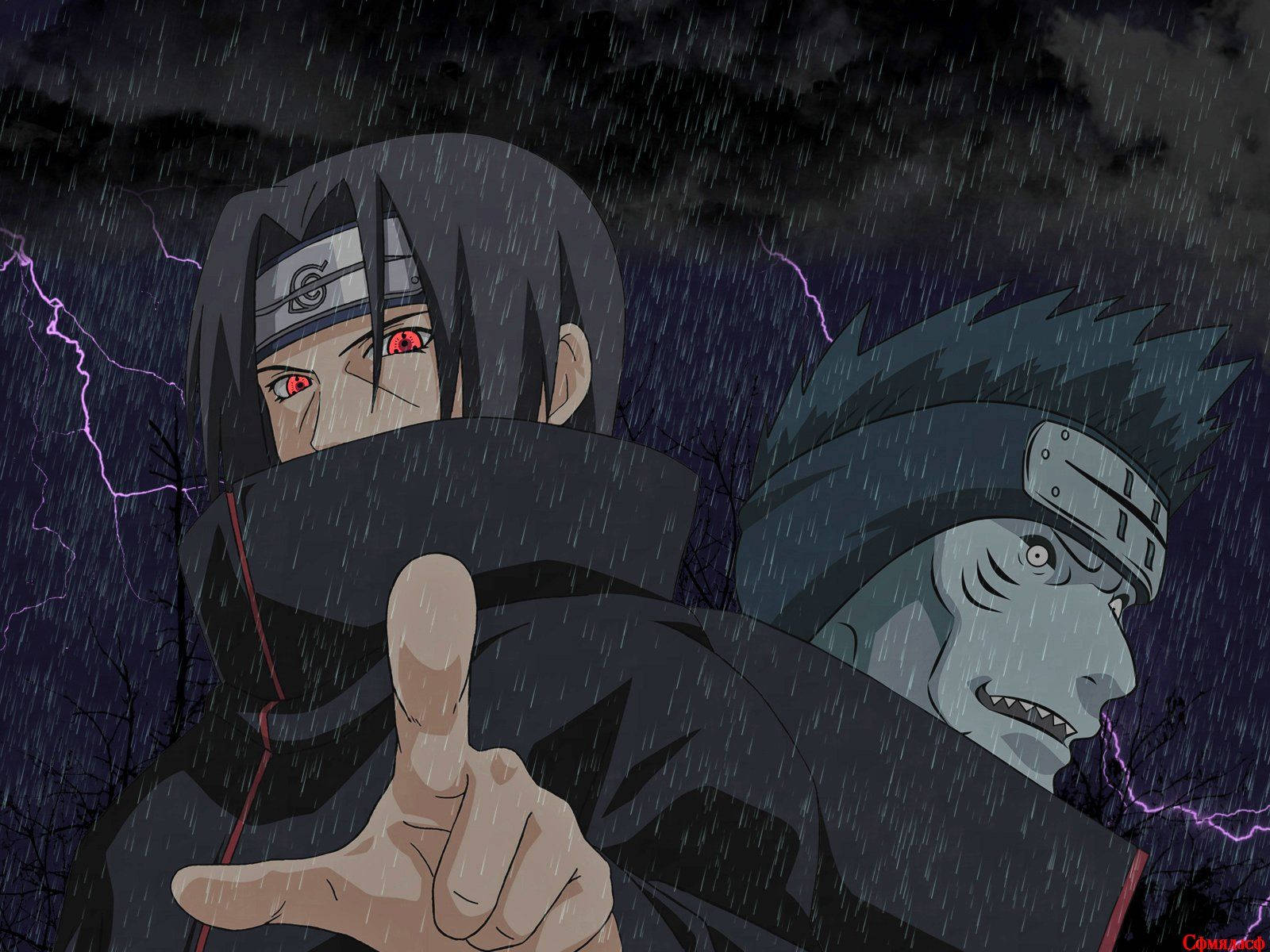 Itachi And Kisame Lead The Akatsuki Background