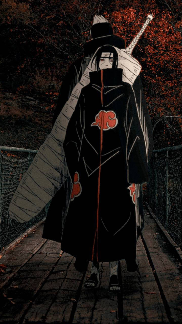 Itachi And Kisame, Legendary Members Of Akatsuki From The Anime Naruto. Background