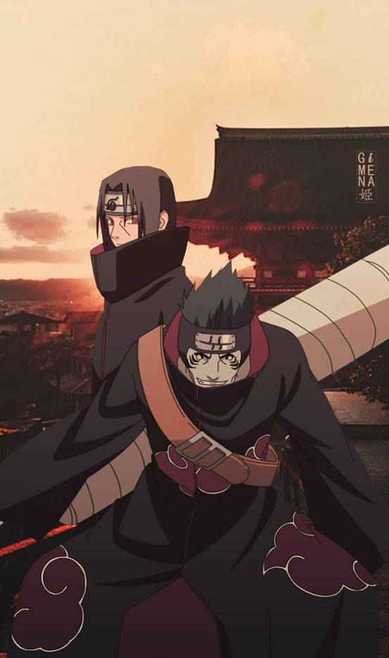 Itachi And Kisame With Ambient Sunset Background