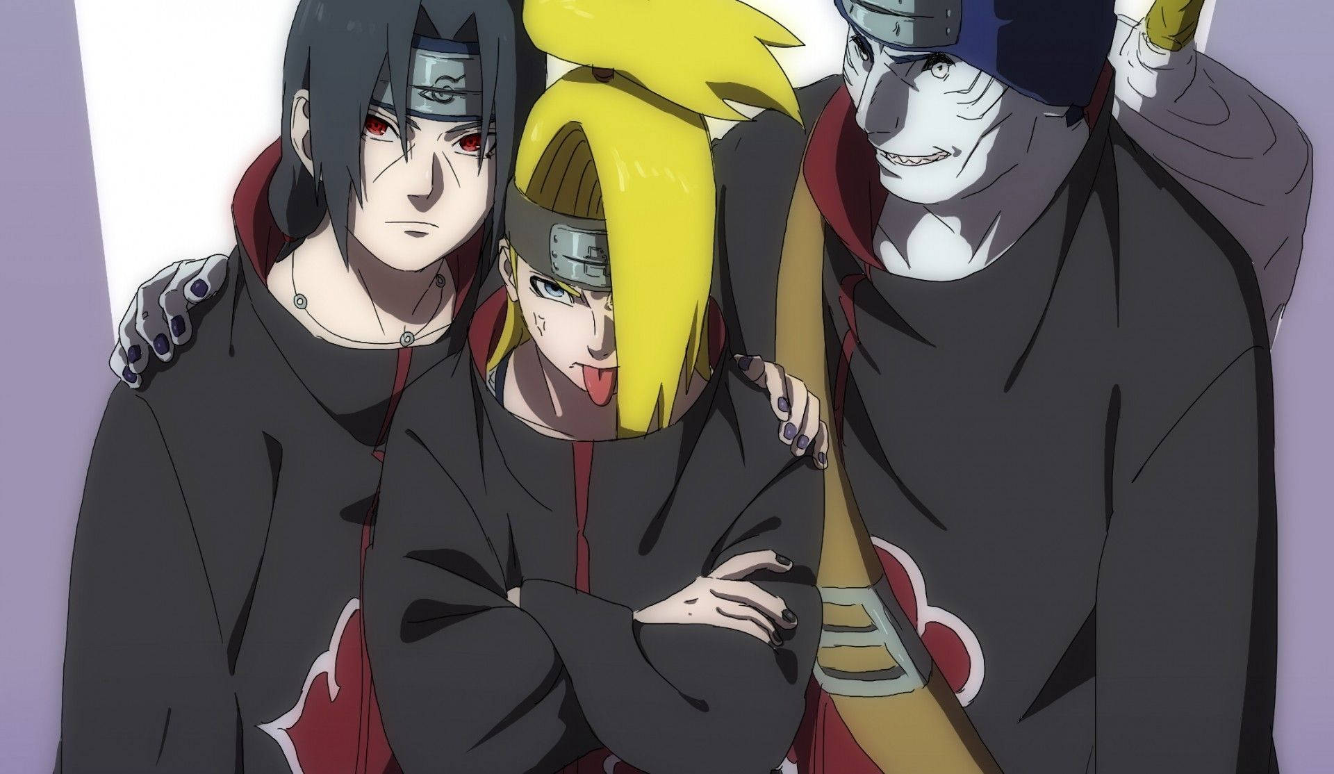 Itachi And Kisame With Deidara Background