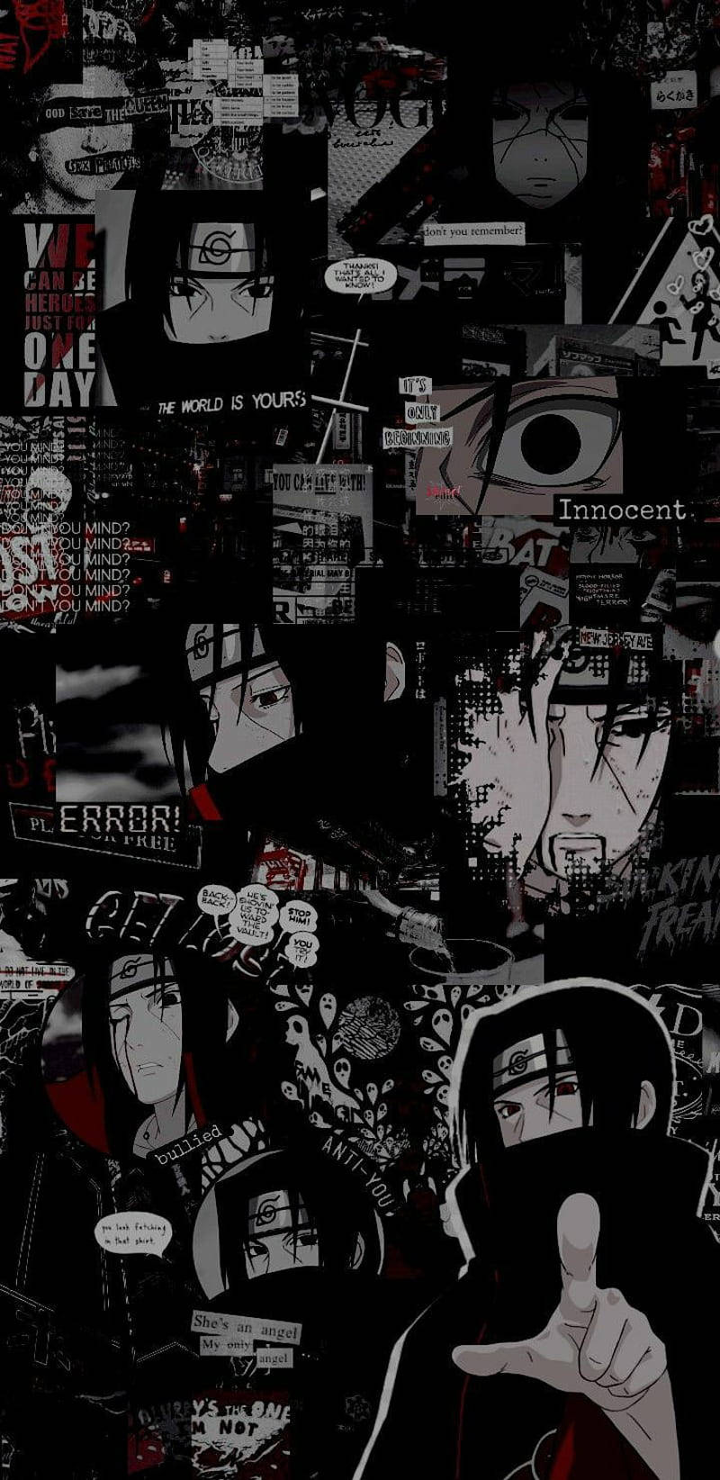 Itachi Collage Aesthetic Anime Iphone Background