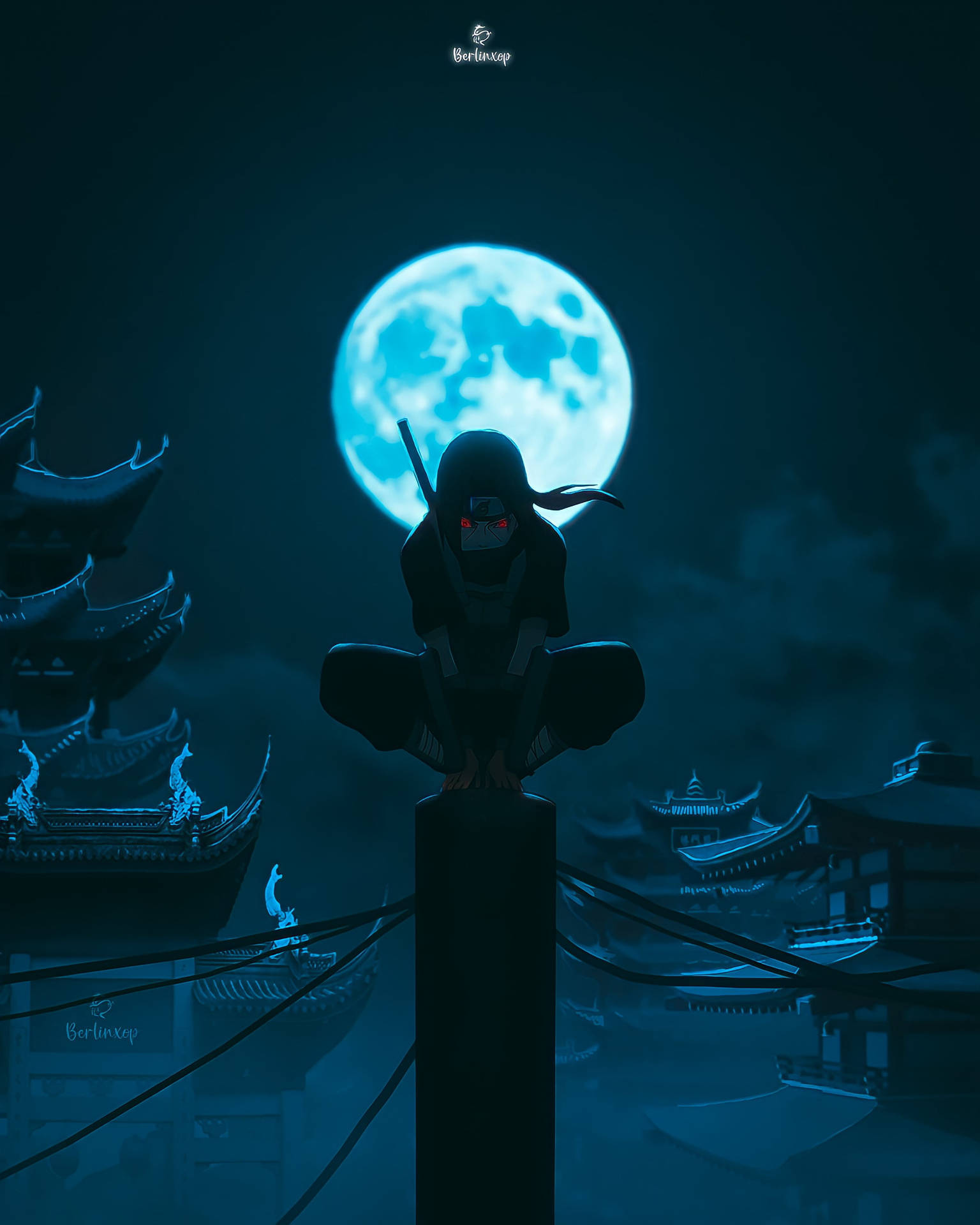 Itachi Full Moon Naruto Mobile 4k