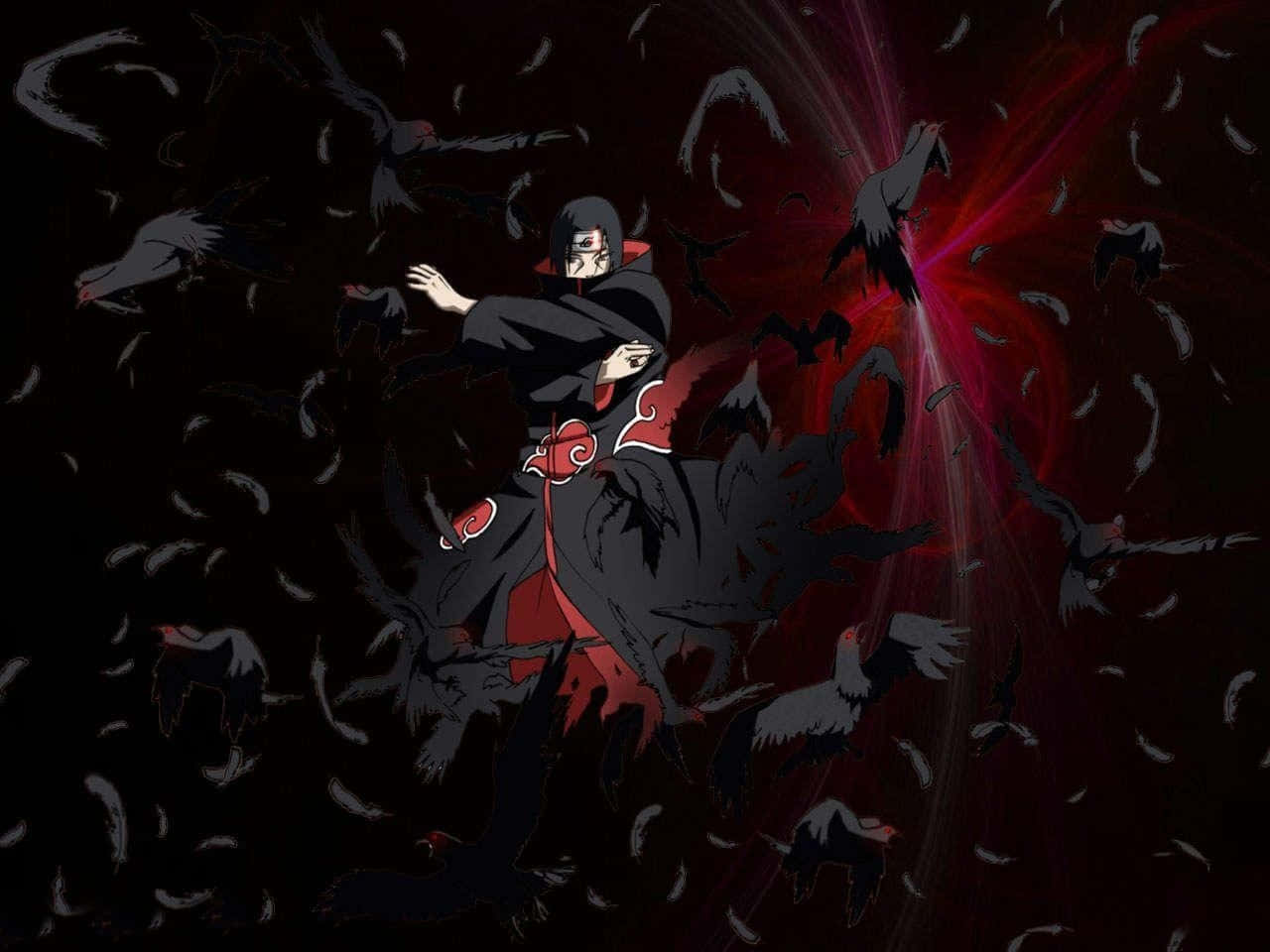 Itachi Live Fighting With Crows Background