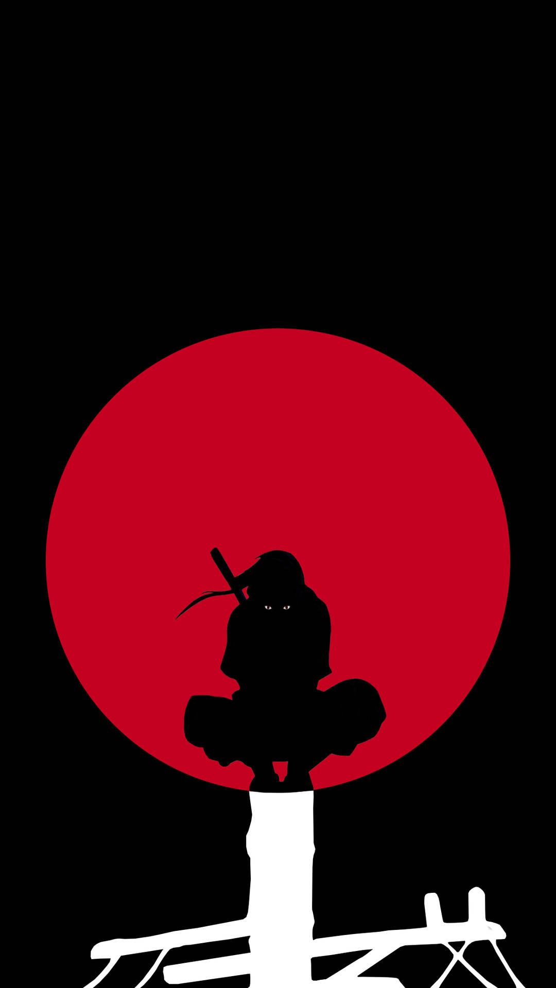 Itachi Phone Red Moon Tower Background